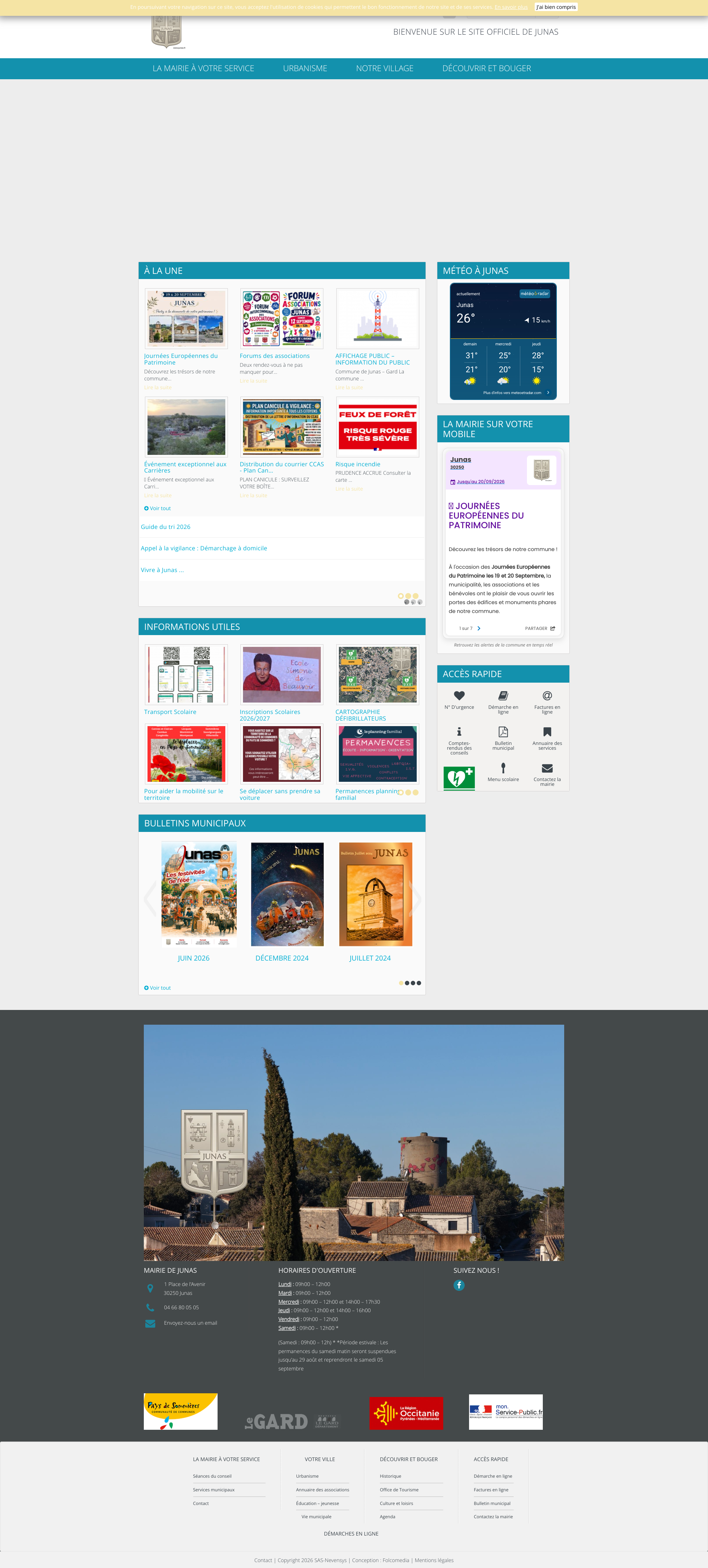Aperçu du site