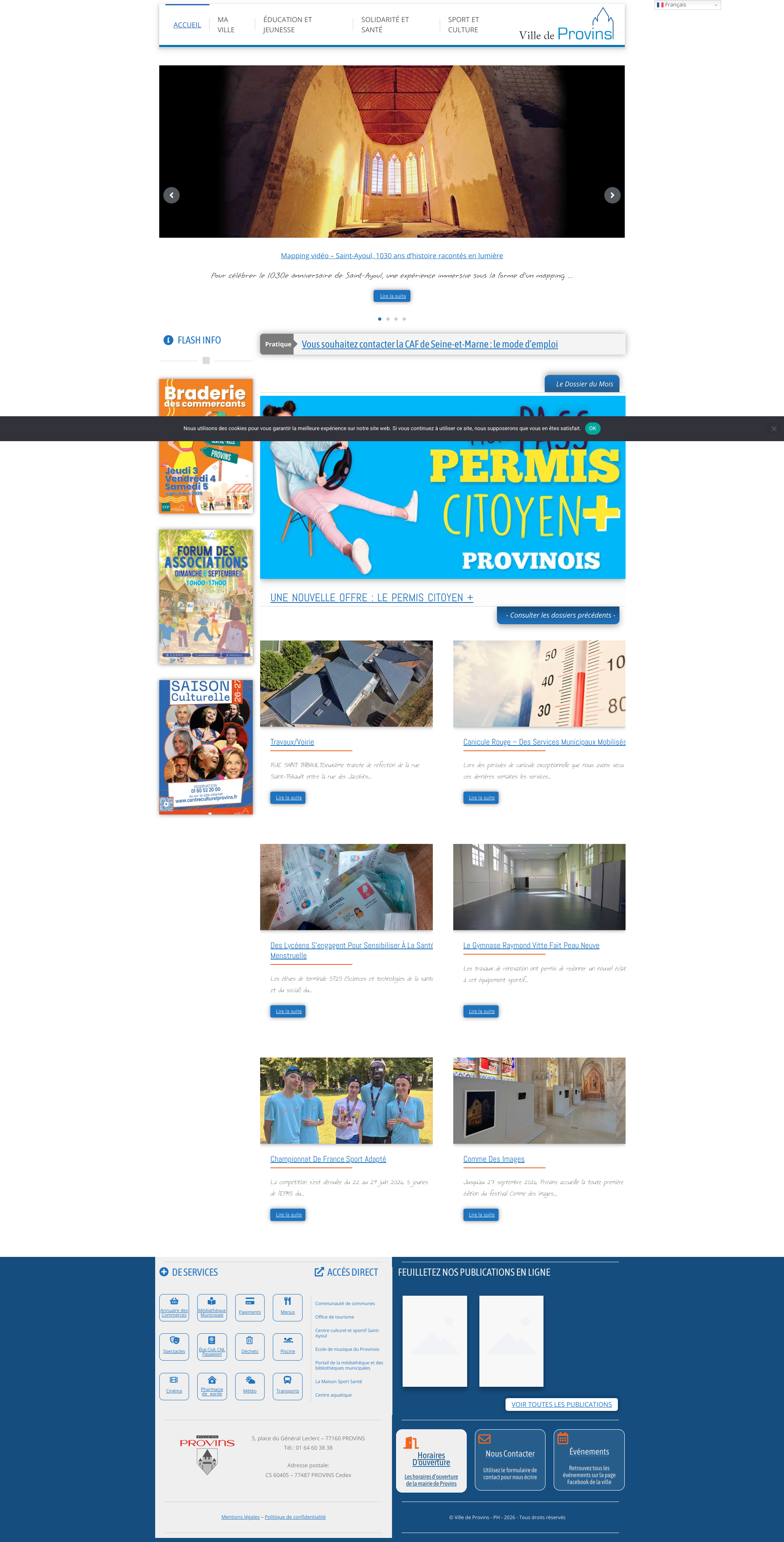 Aperçu du site