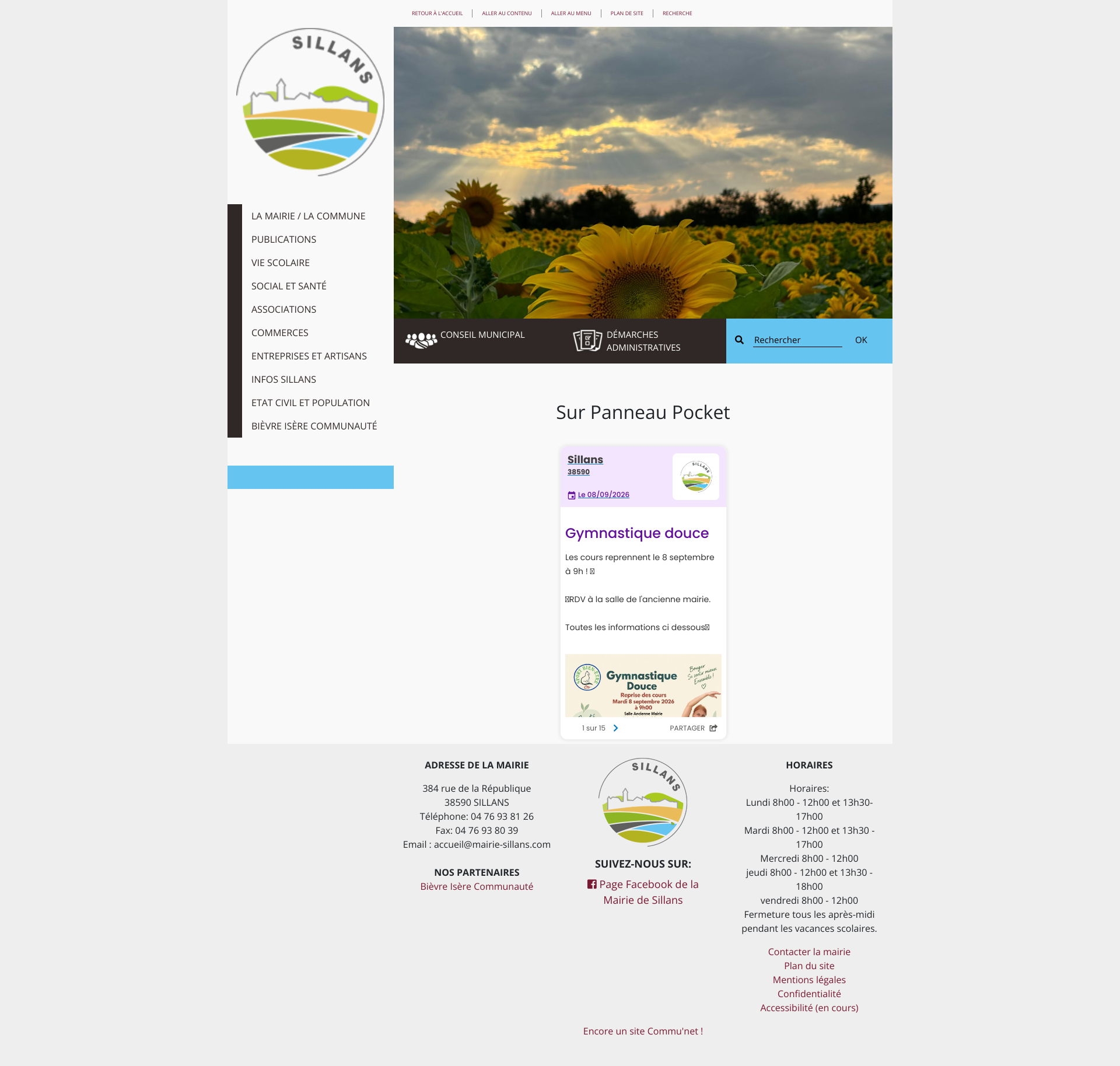 Aperçu du site