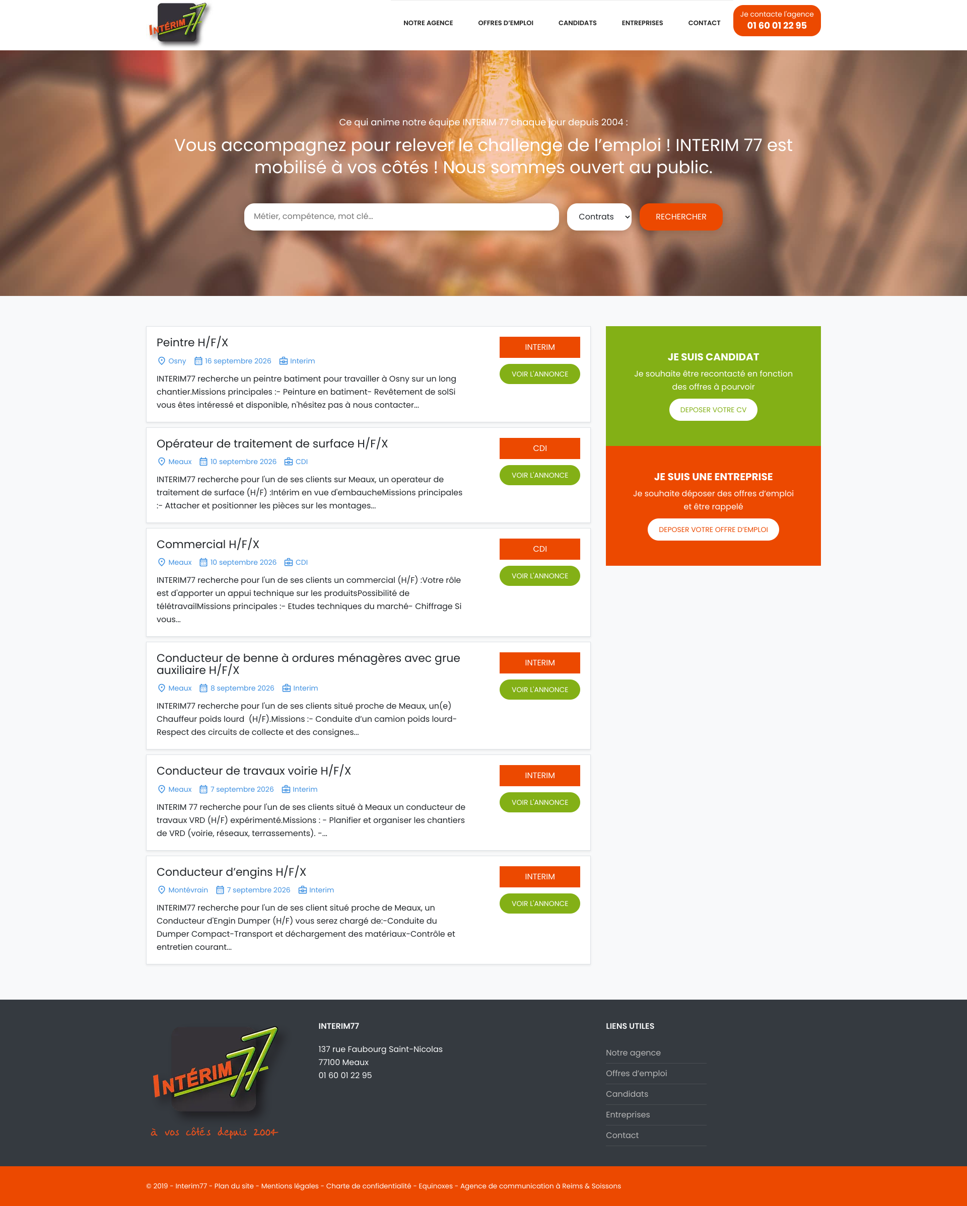 Aperçu du site