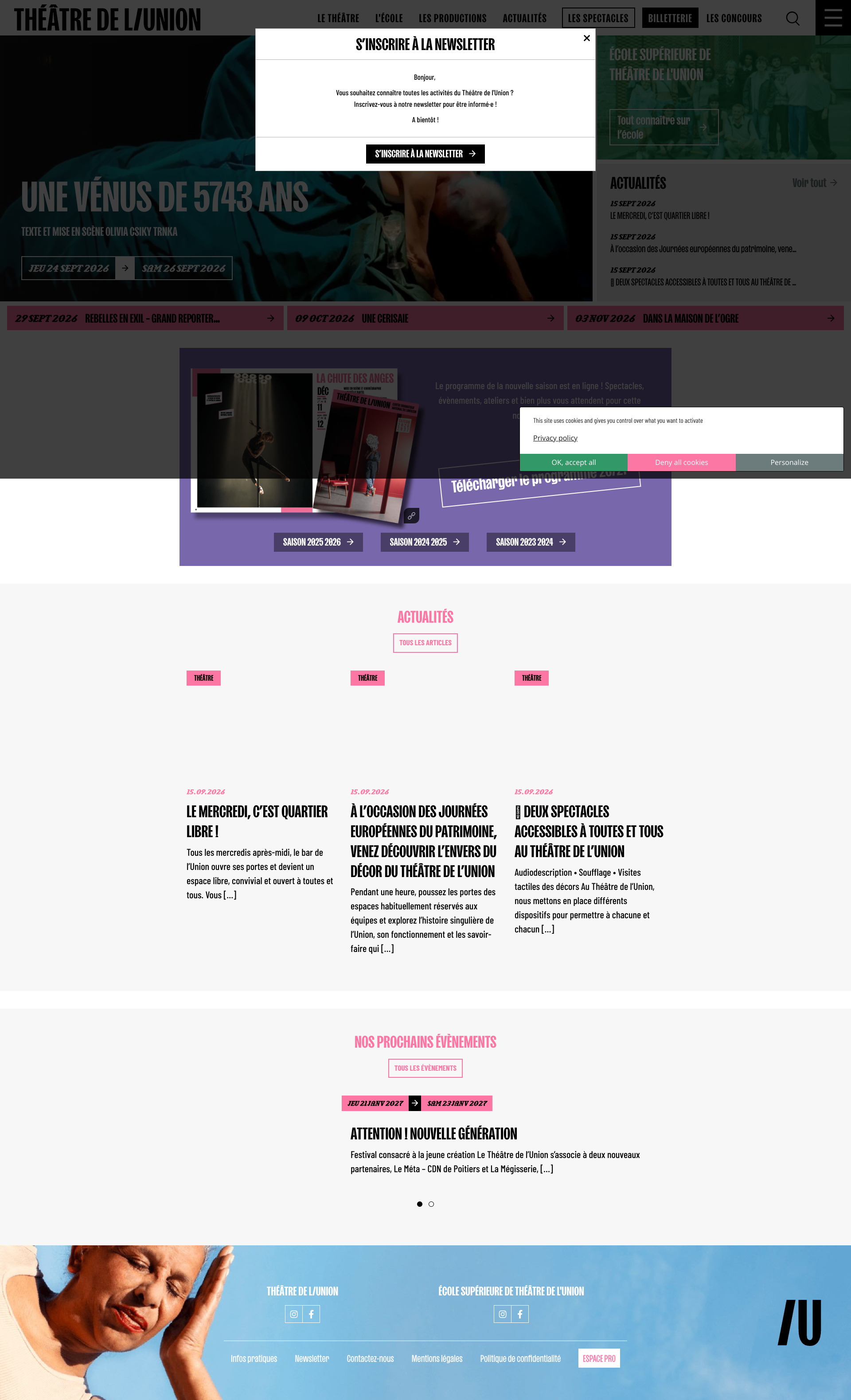 Aperçu du site