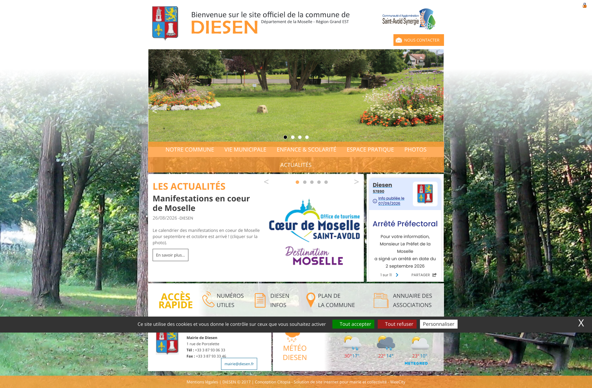 Aperçu du site