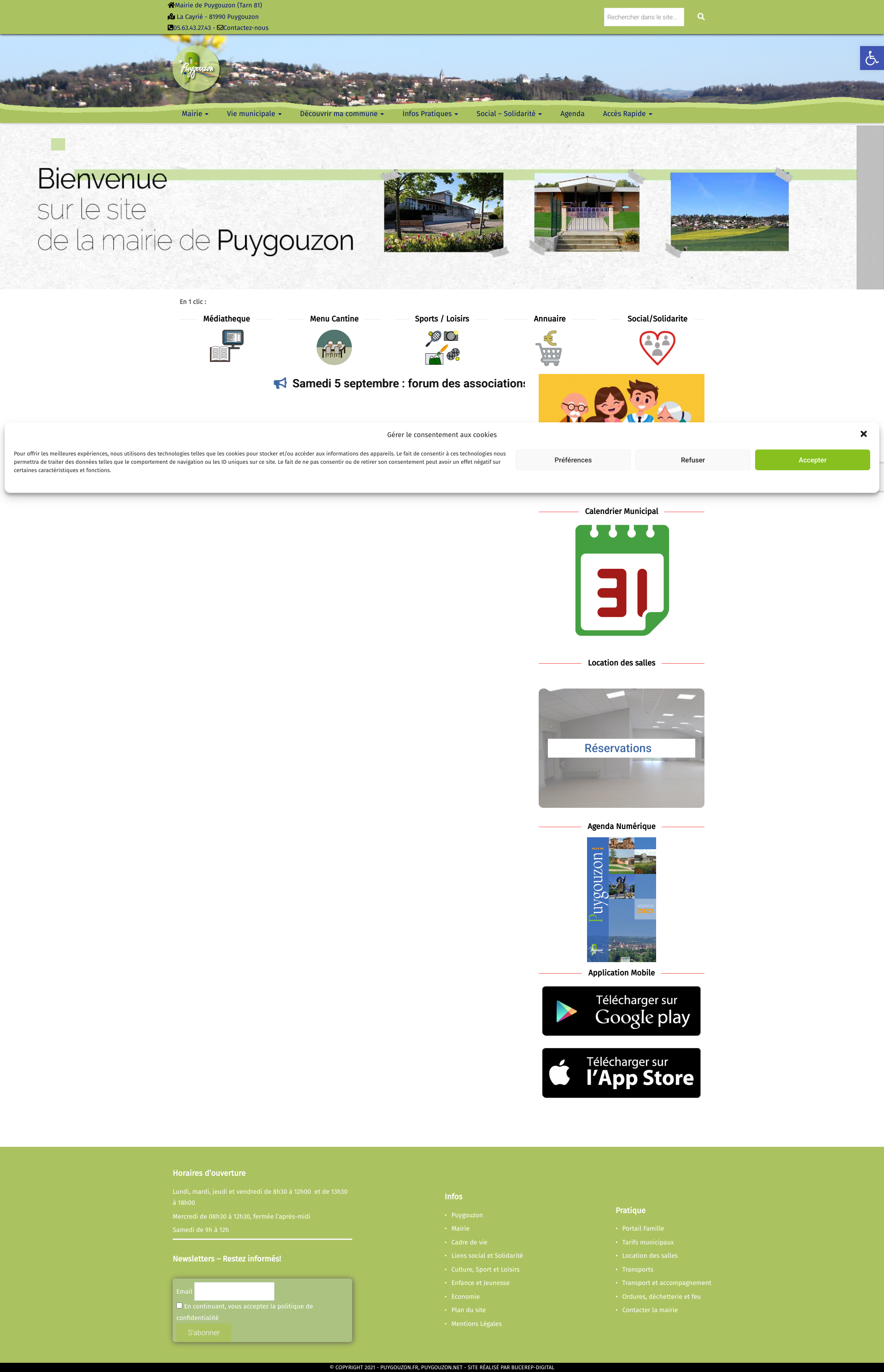 Aperçu du site