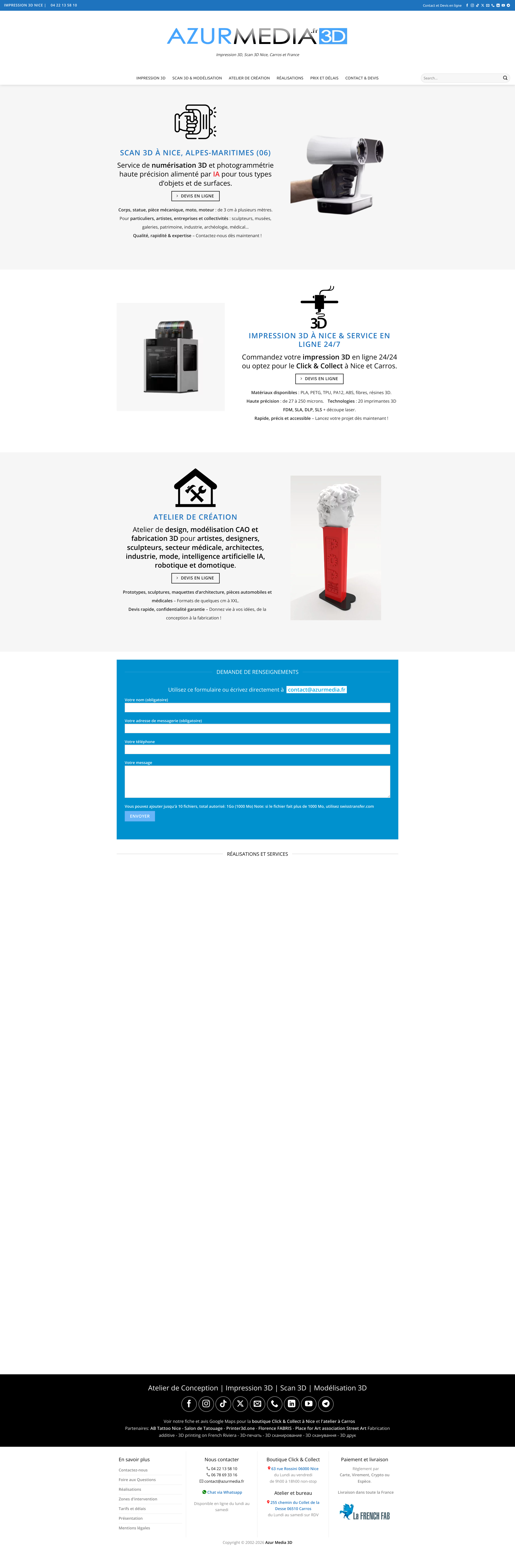 Aperçu du site