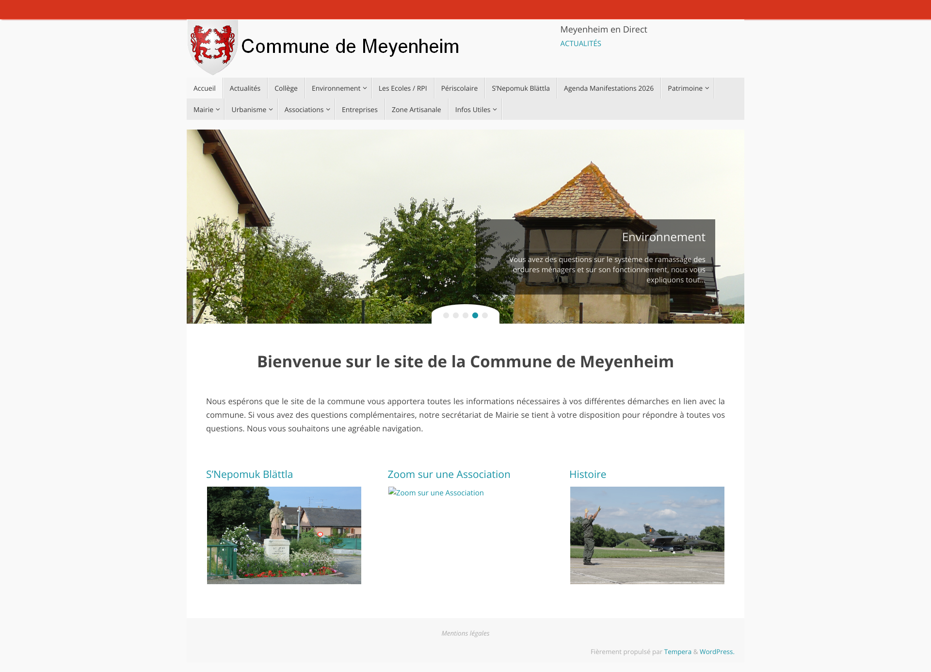 Aperçu du site