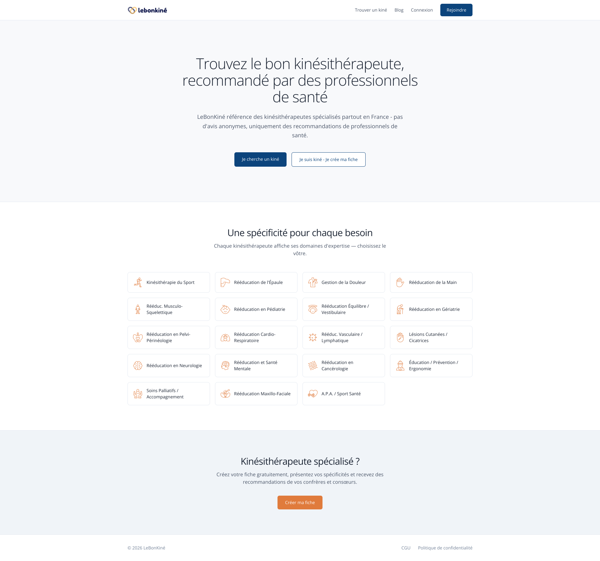 Aperçu du site
