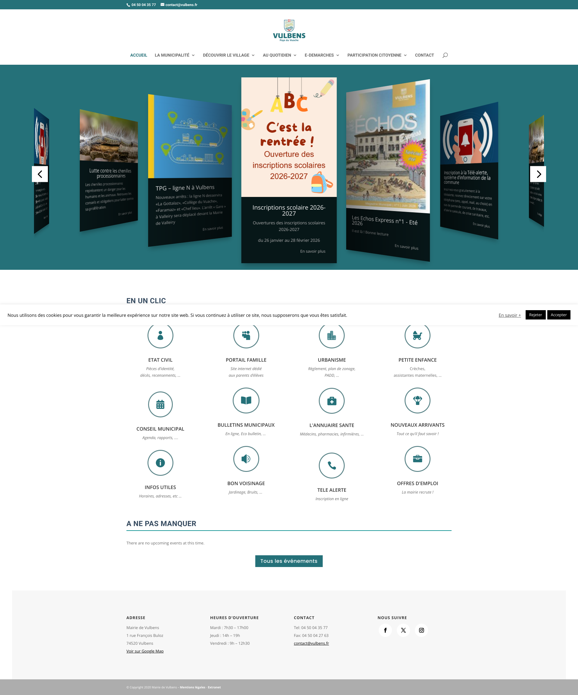 Aperçu du site