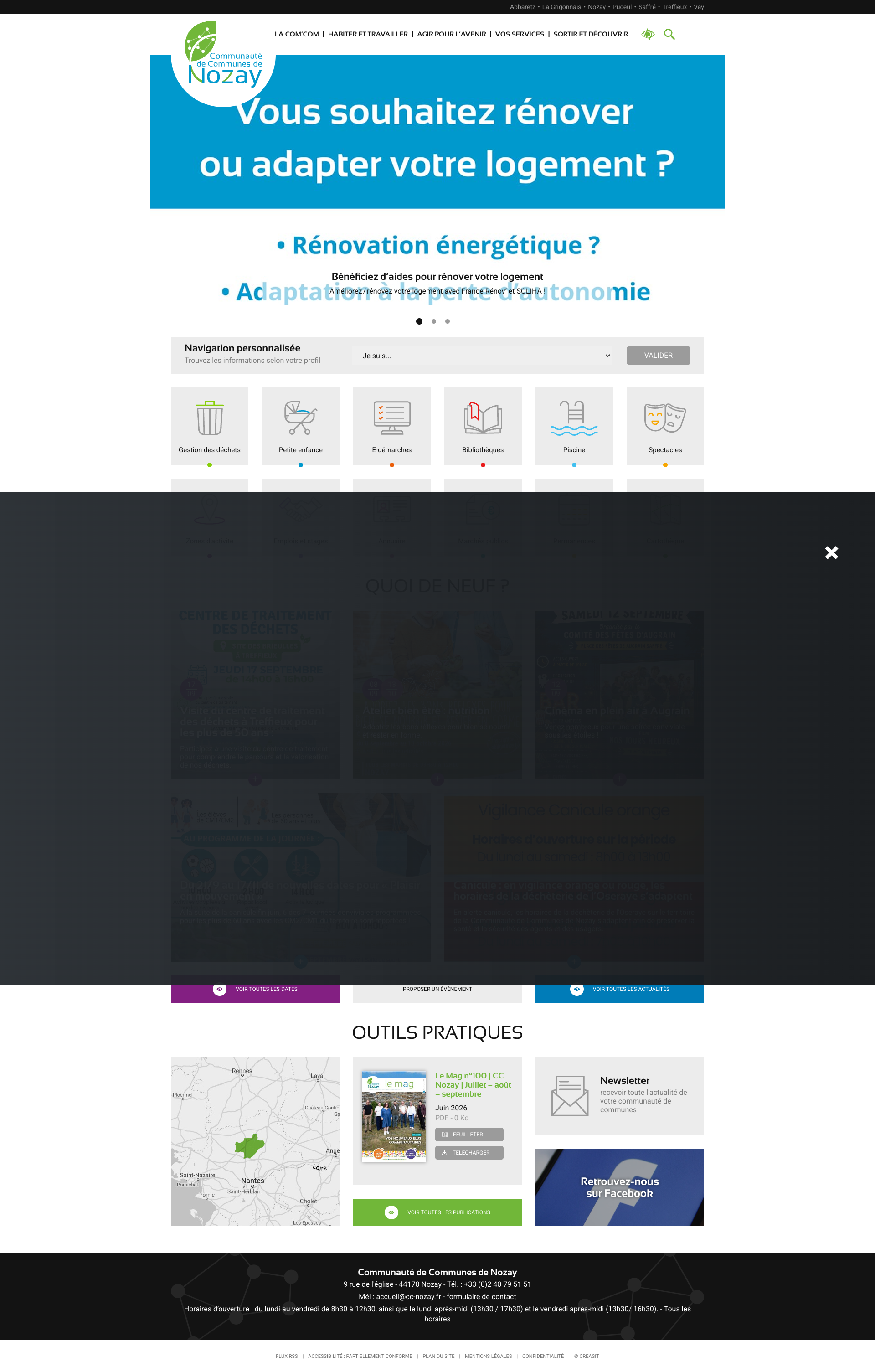 Aperçu du site