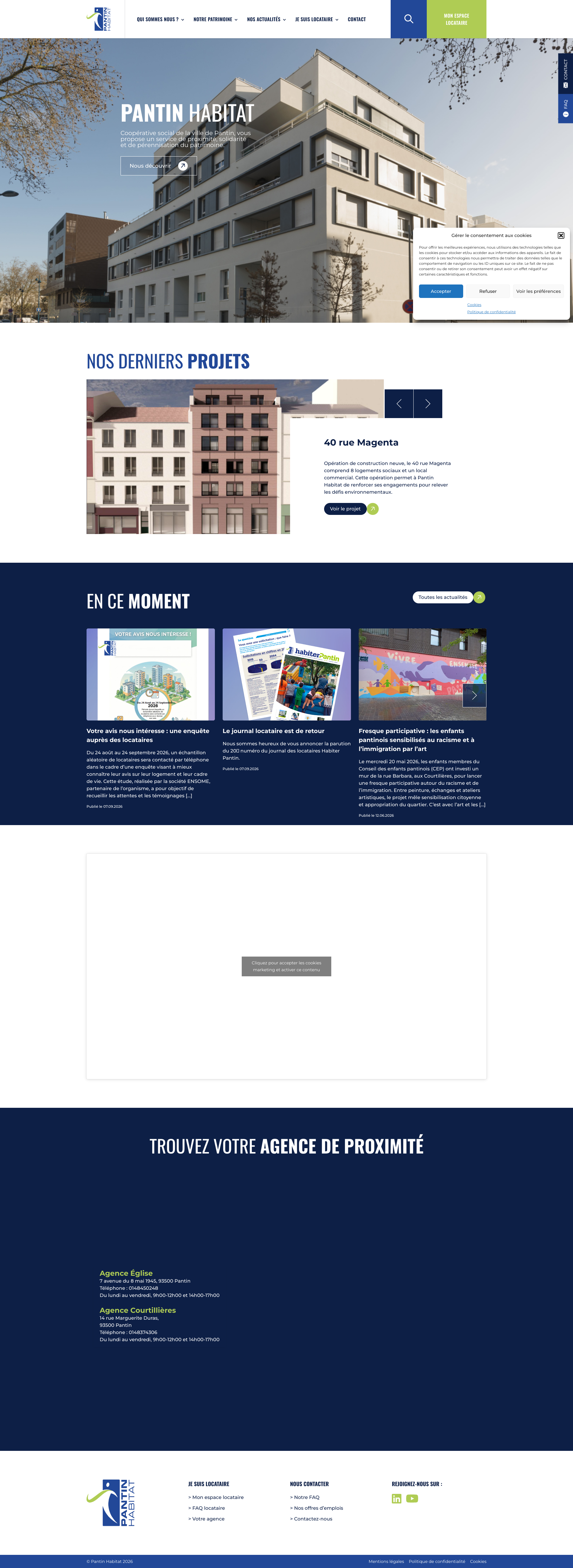 Aperçu du site