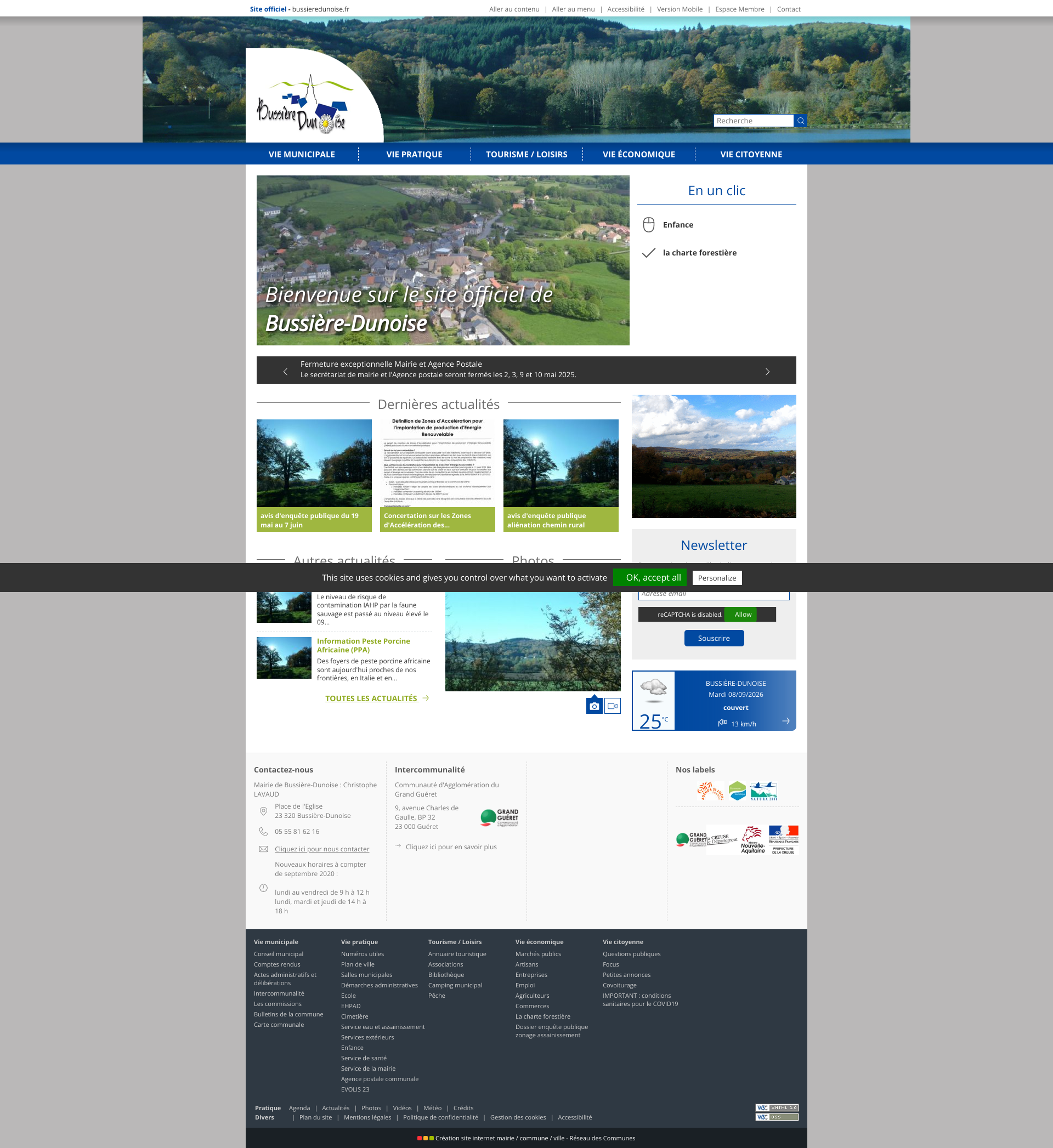 Aperçu du site