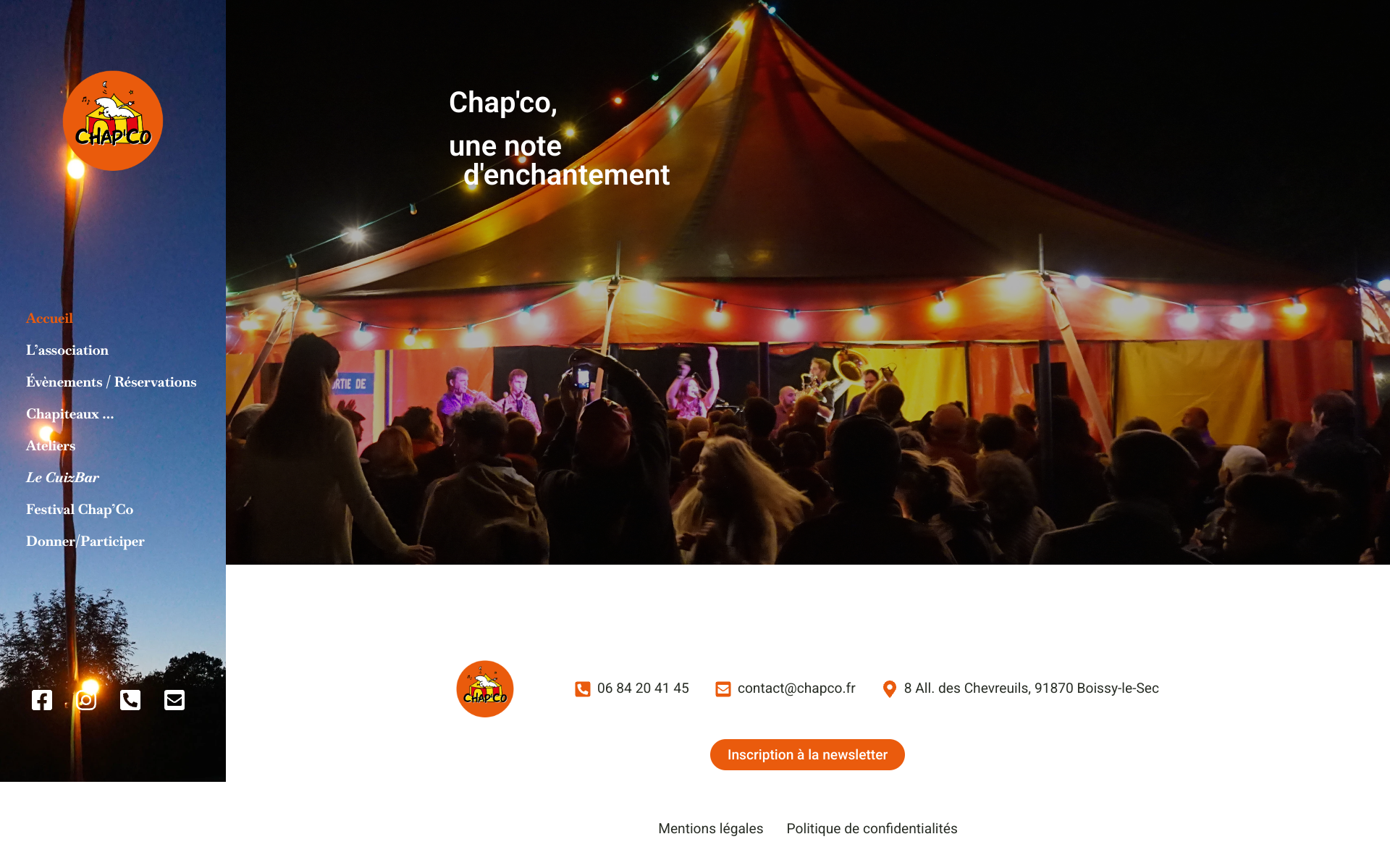 Aperçu du site