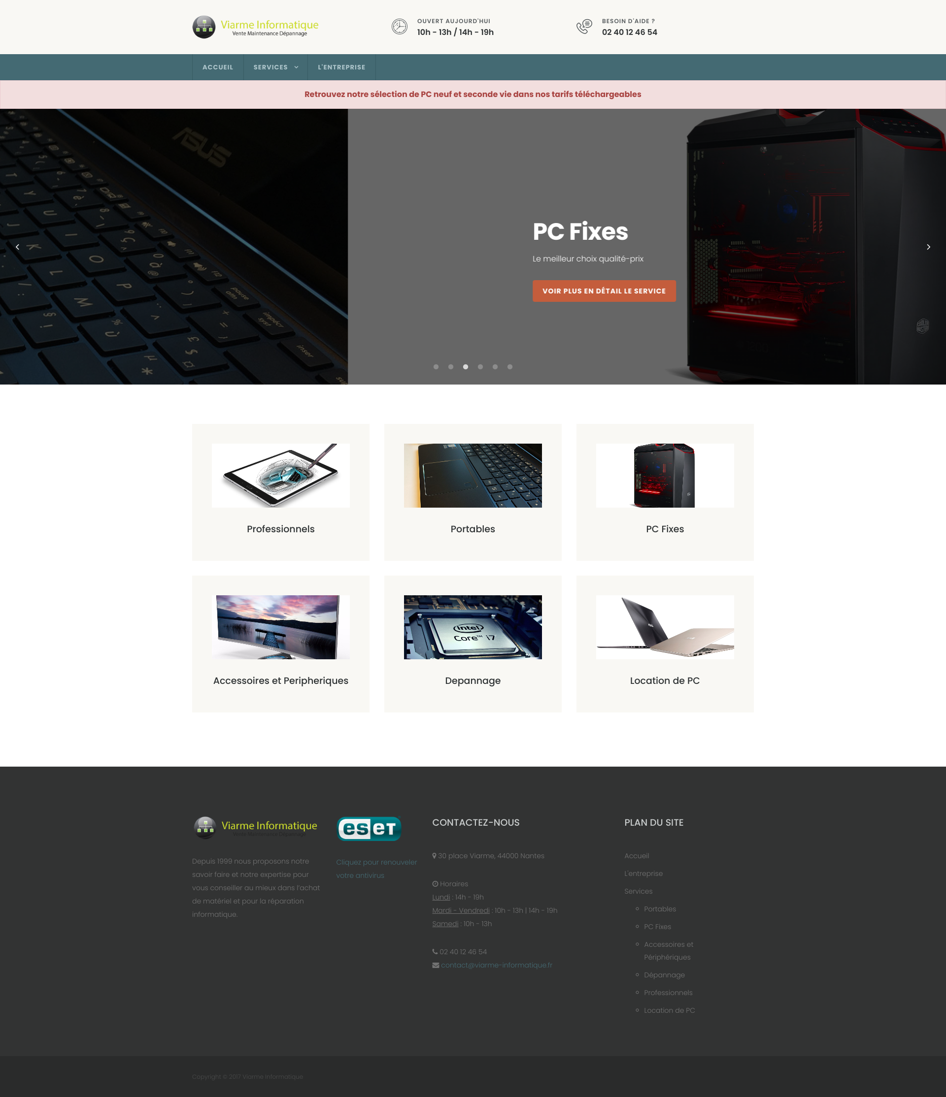 Aperçu du site