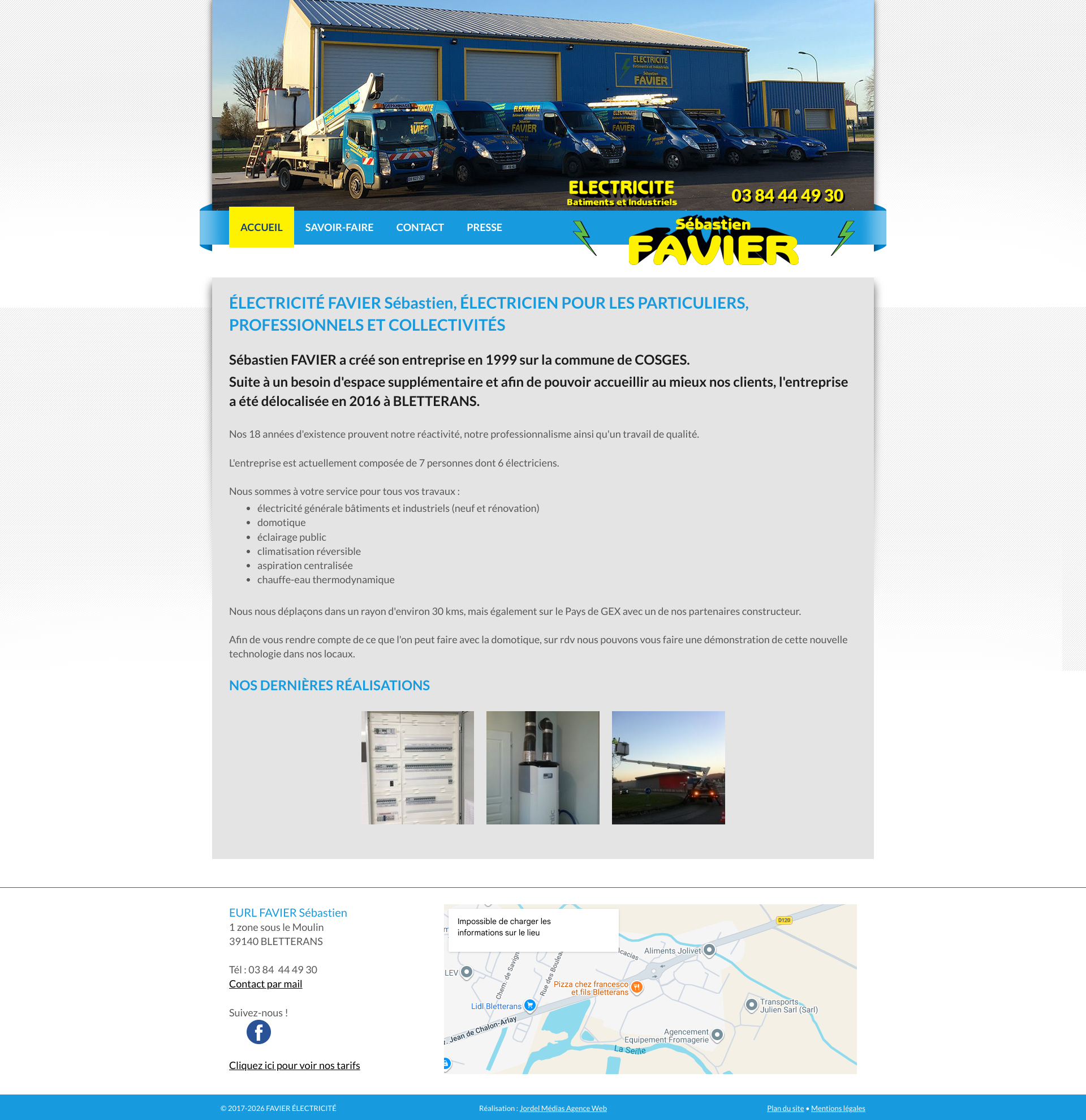 Aperçu du site