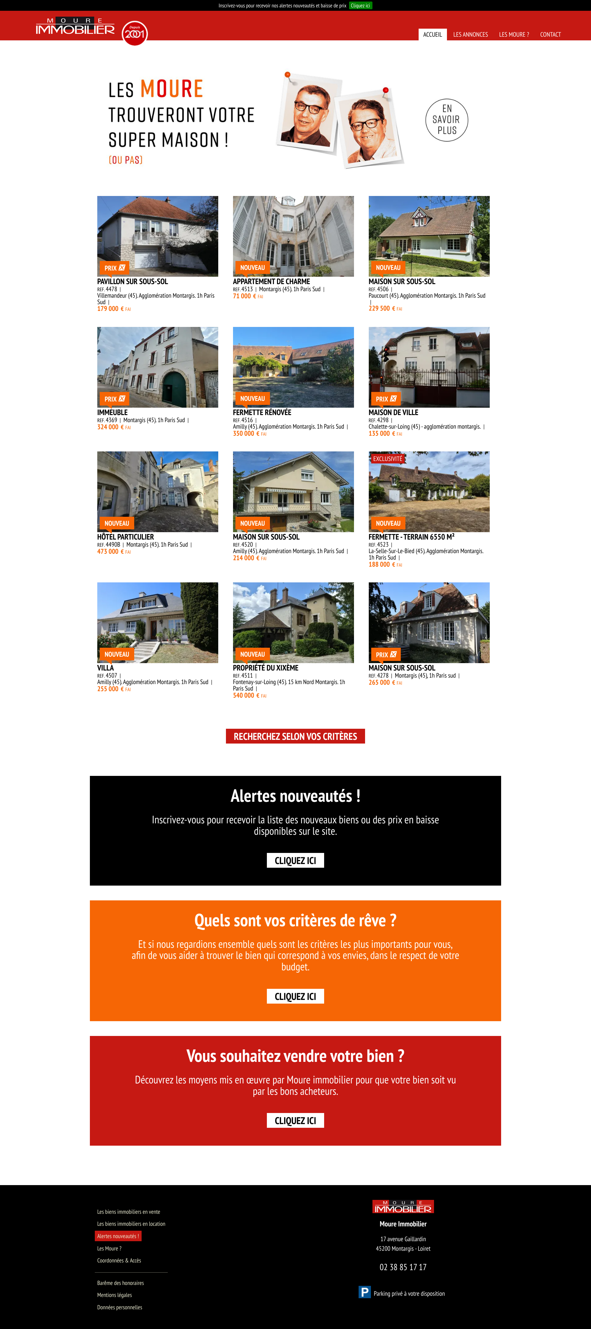 Aperçu du site
