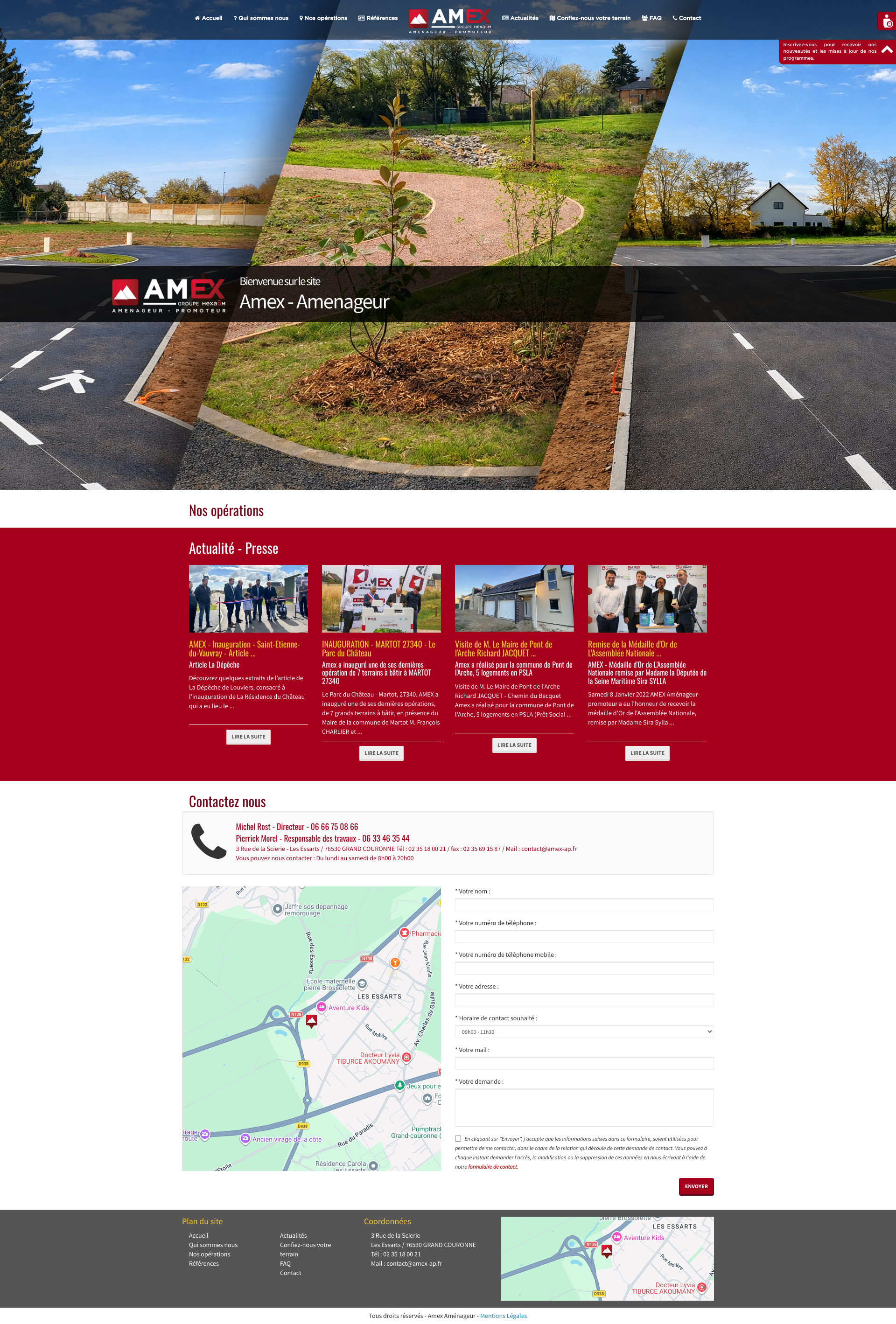 Aperçu du site