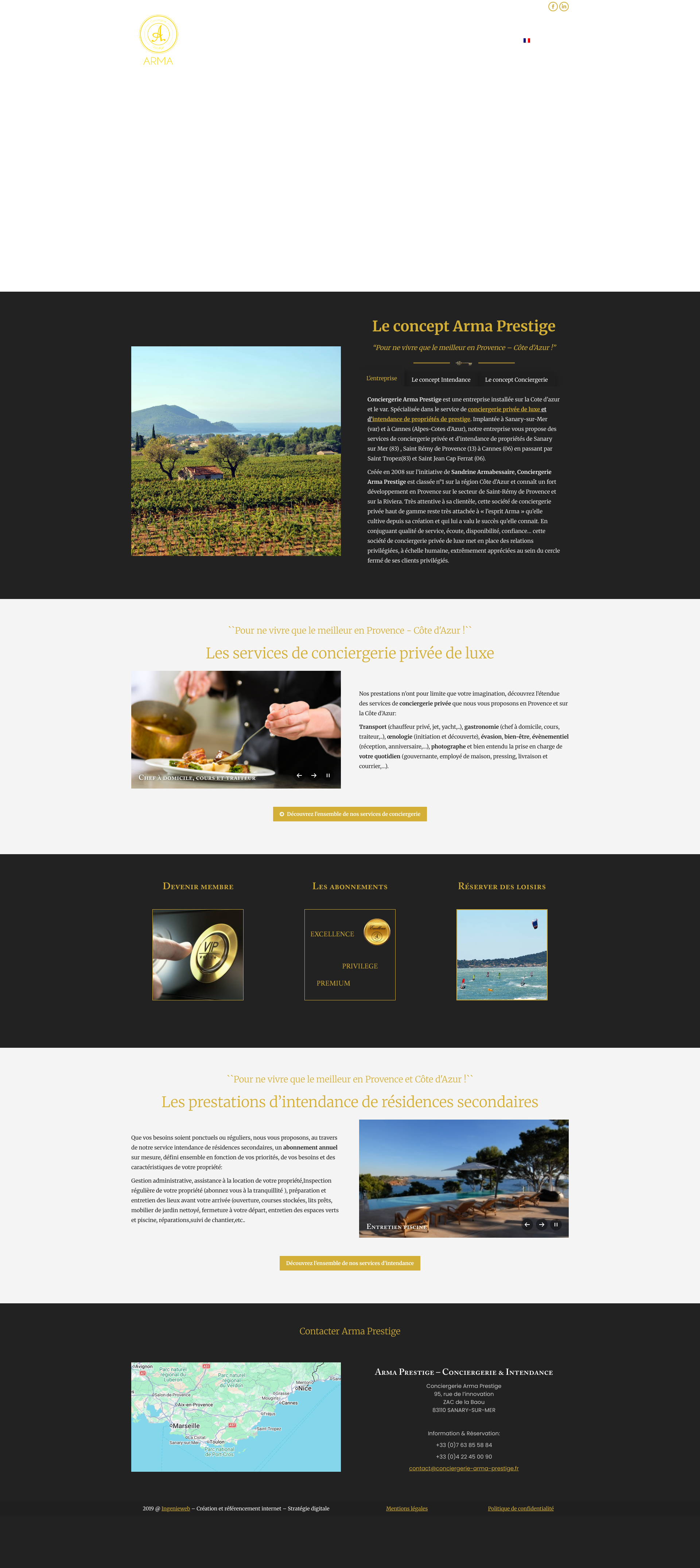 Aperçu du site