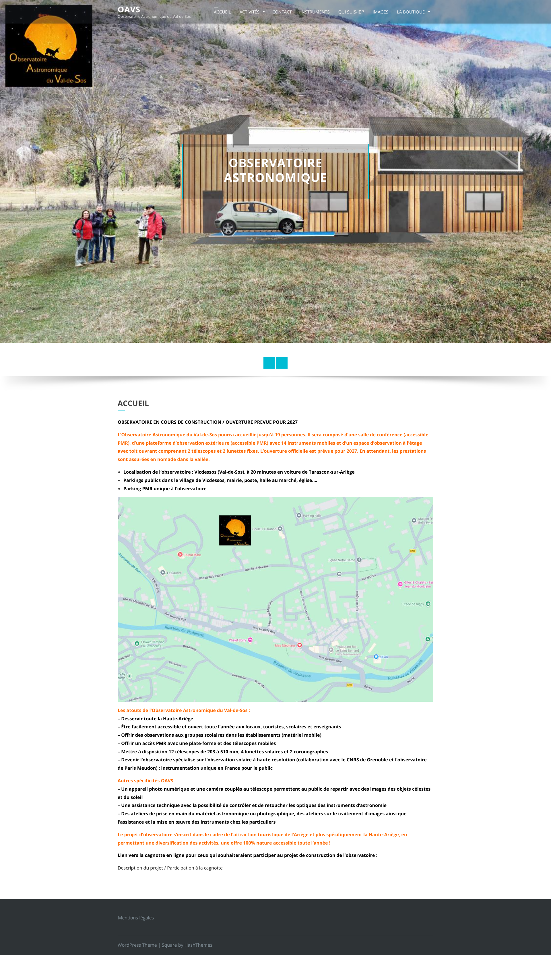 Aperçu du site