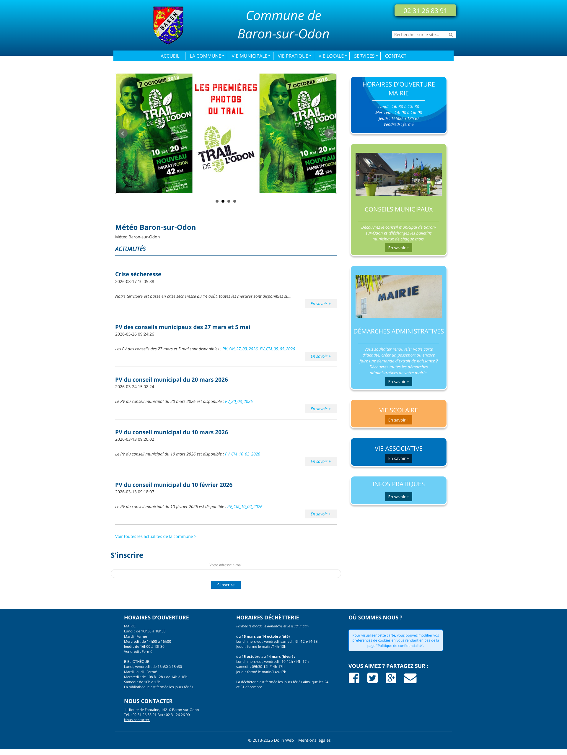 Aperçu du site