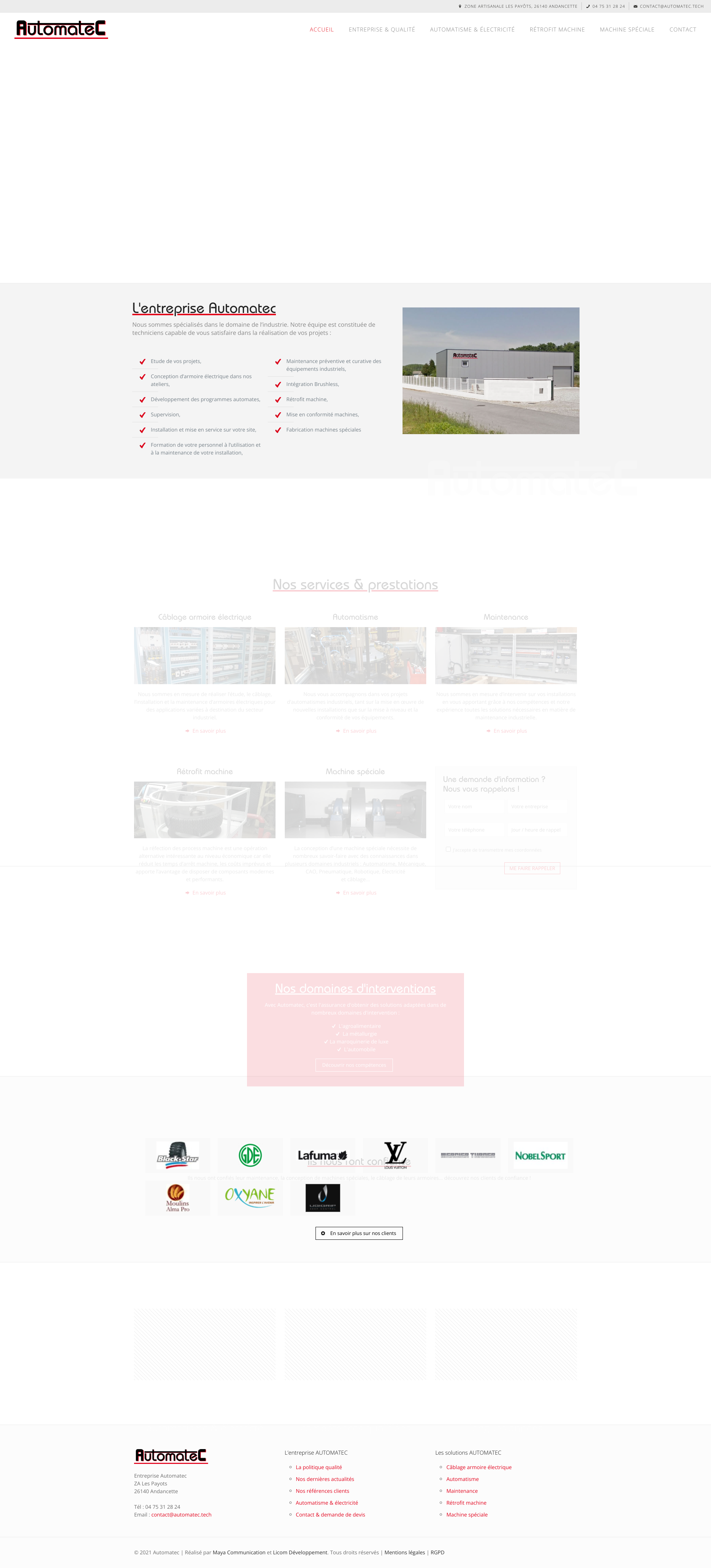 Aperçu du site