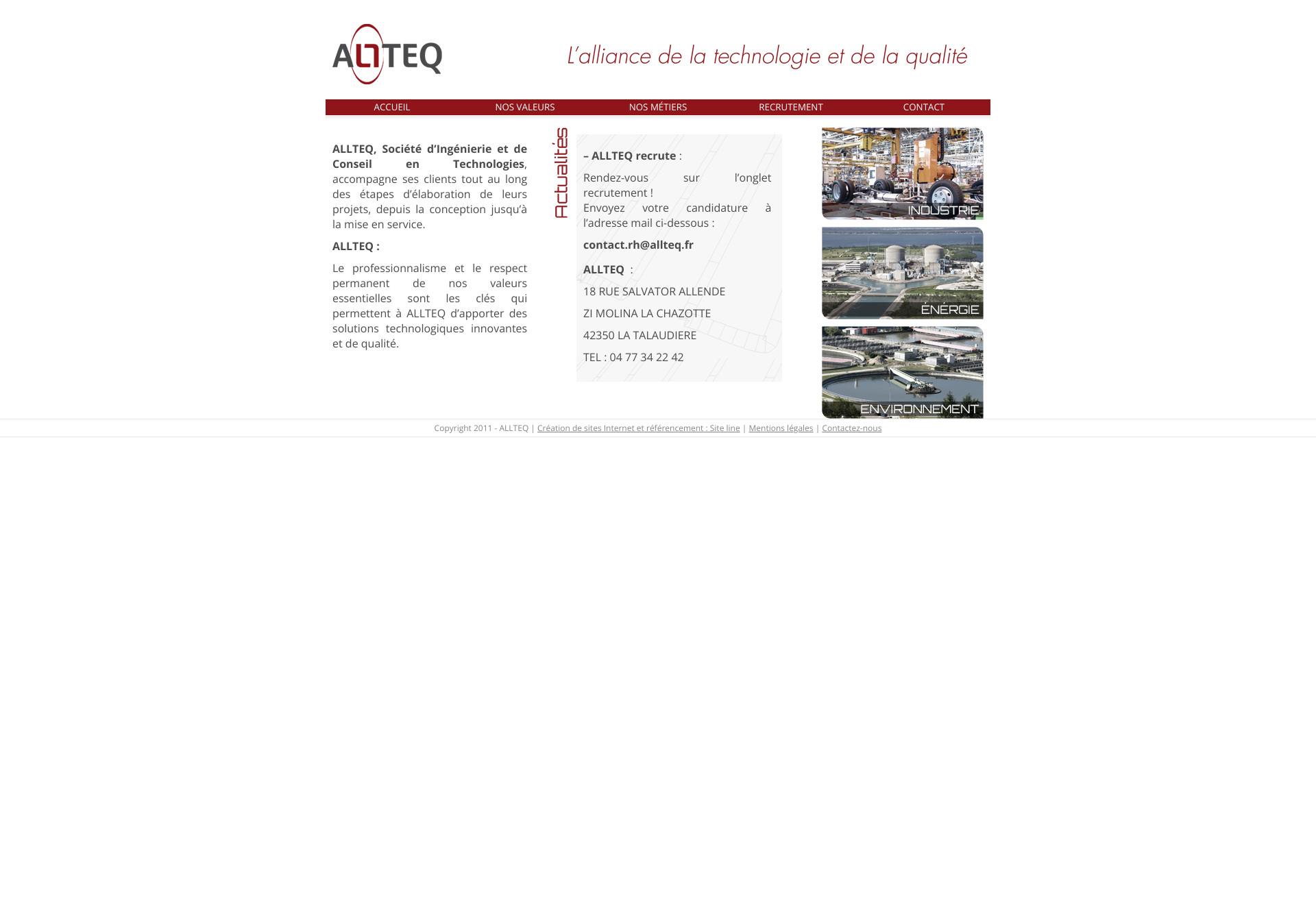 Aperçu du site