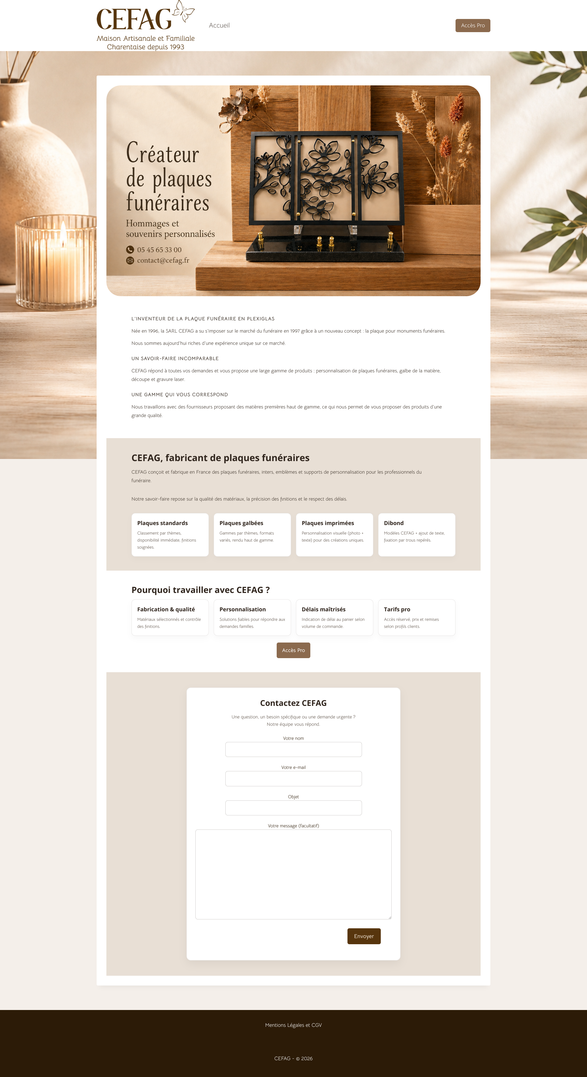 Aperçu du site