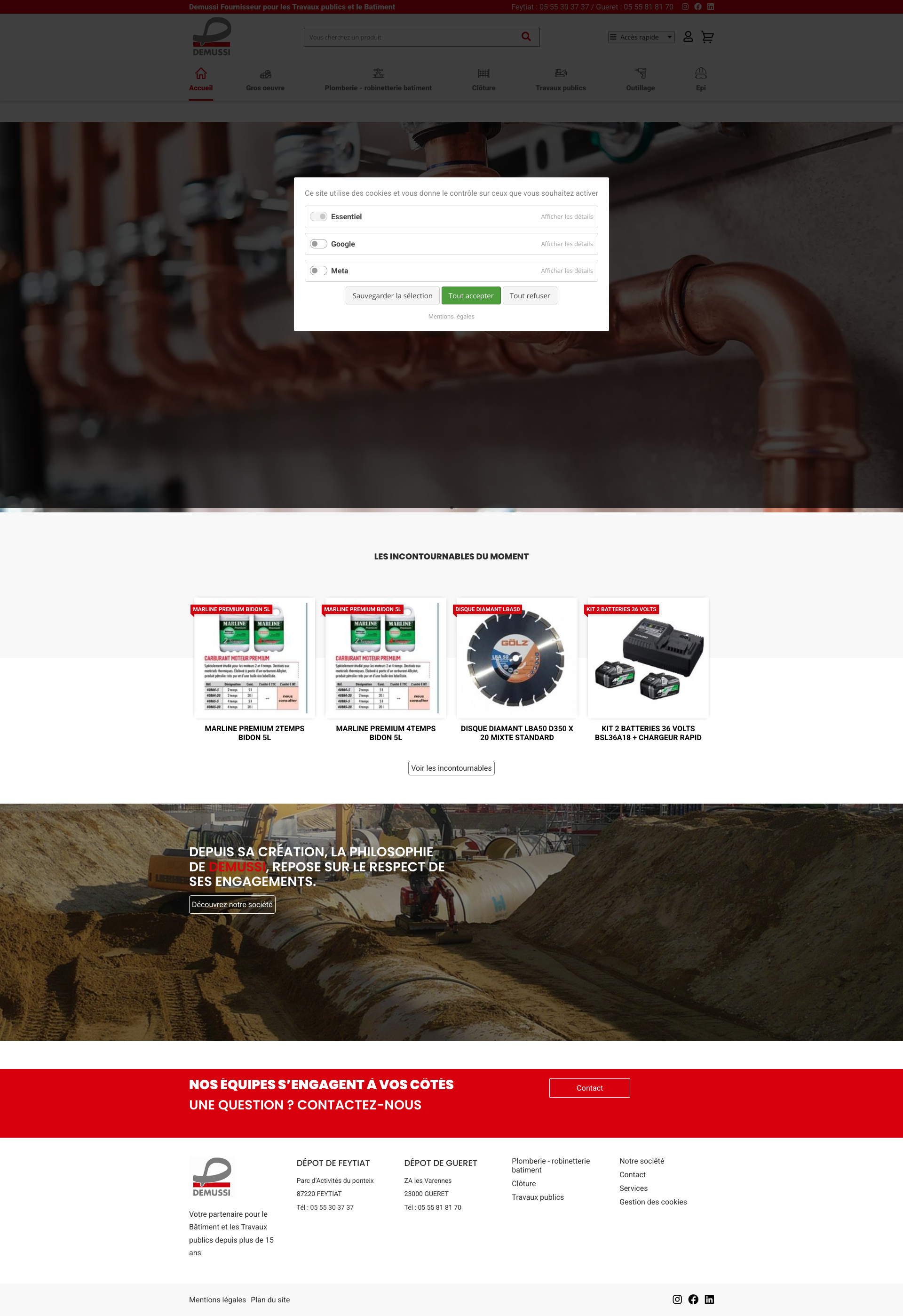 Aperçu du site