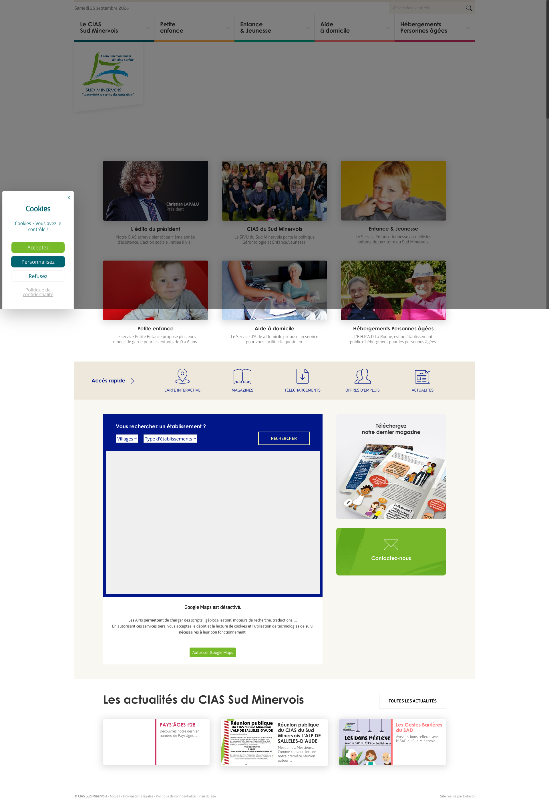 Aperçu du site