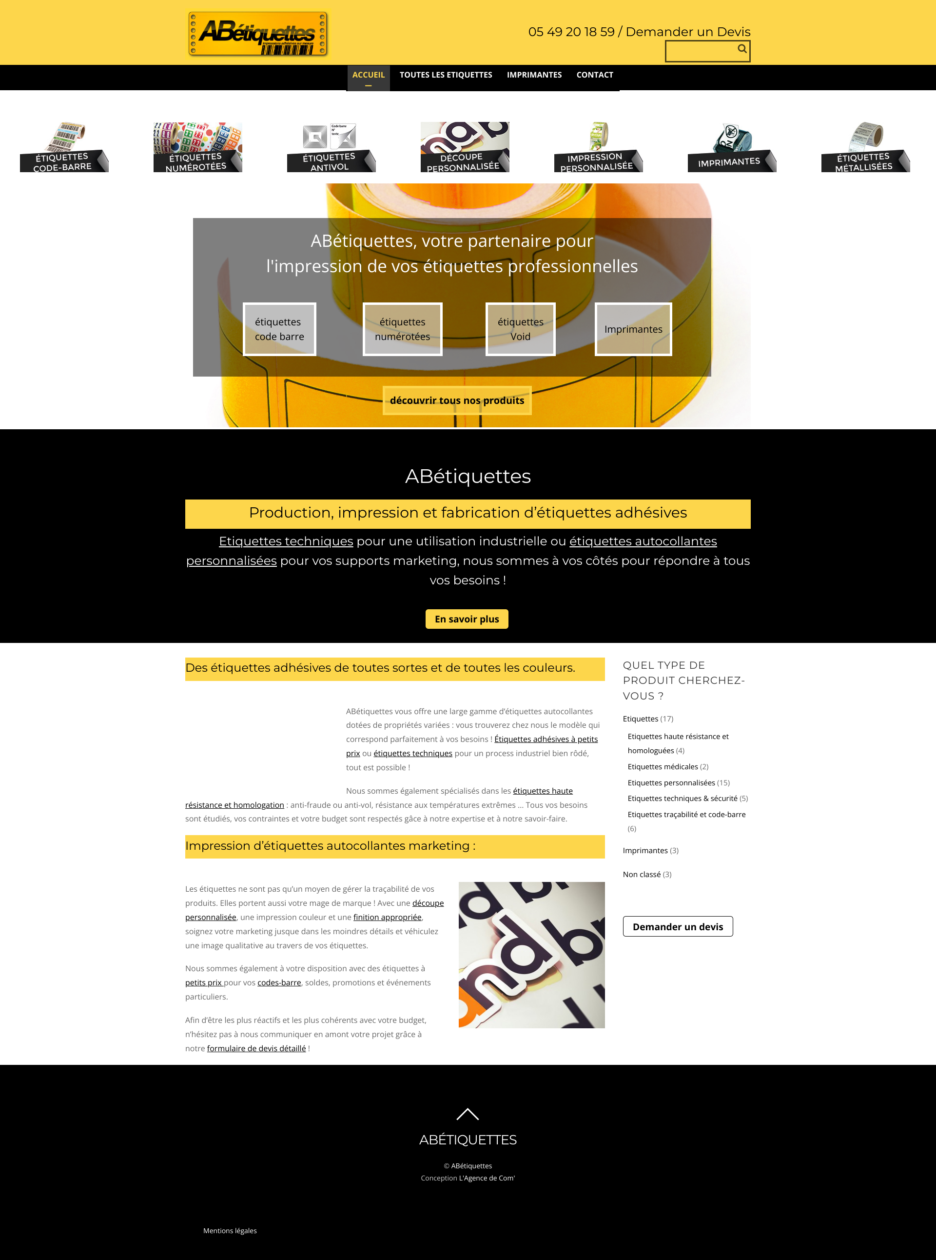 Aperçu du site