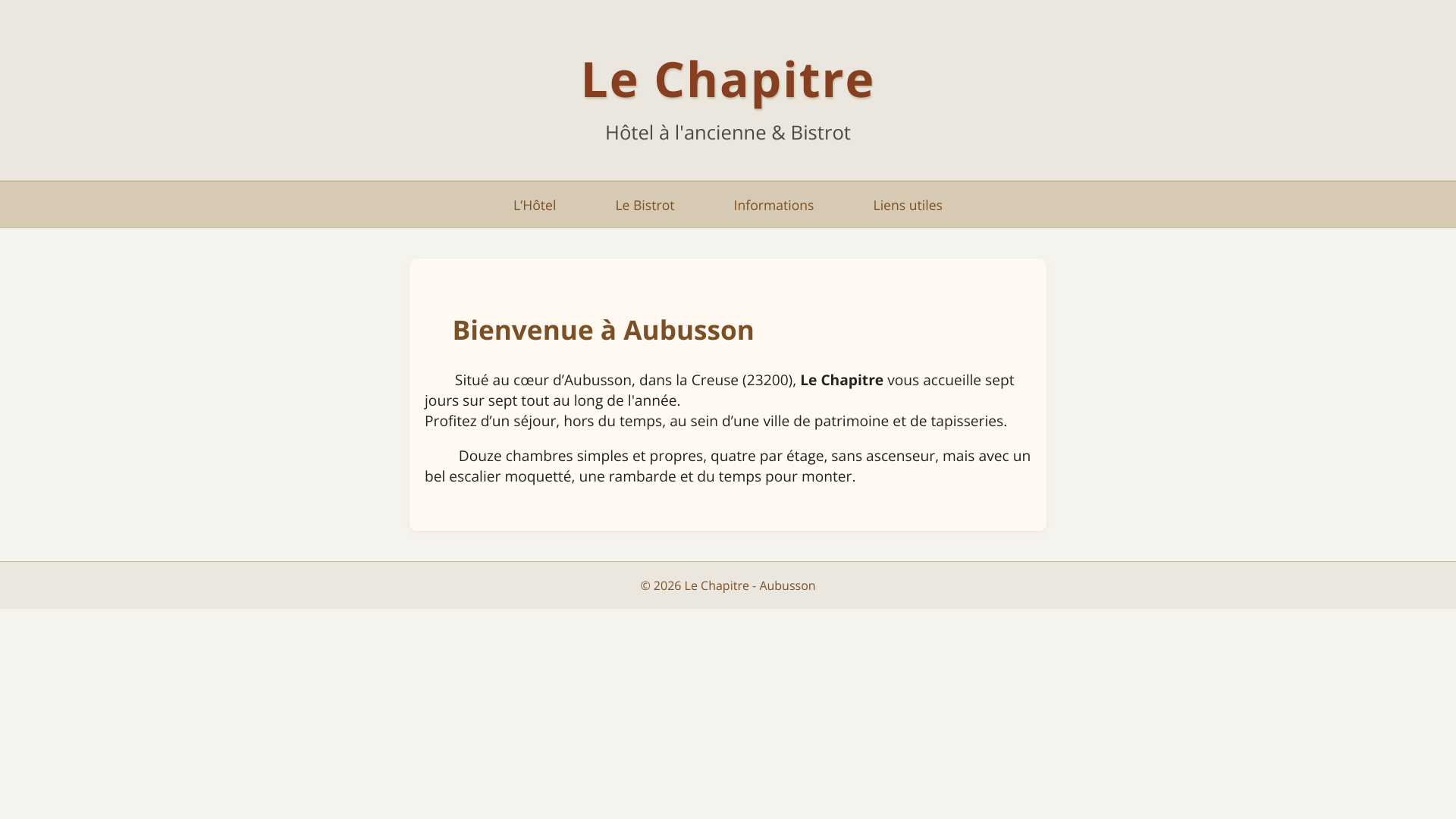 Aperçu du site