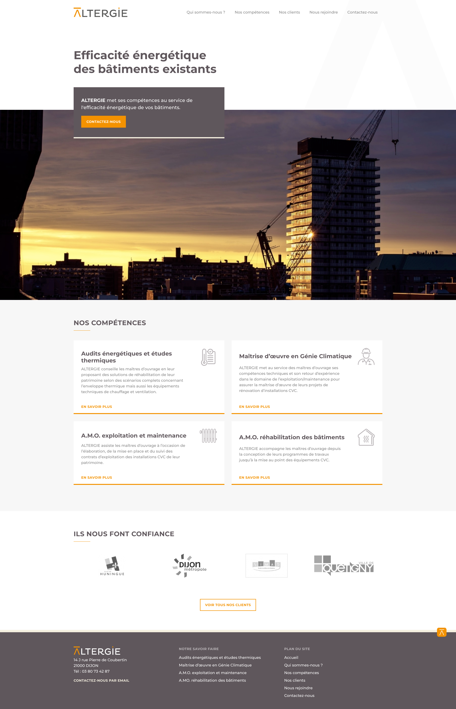 Aperçu du site