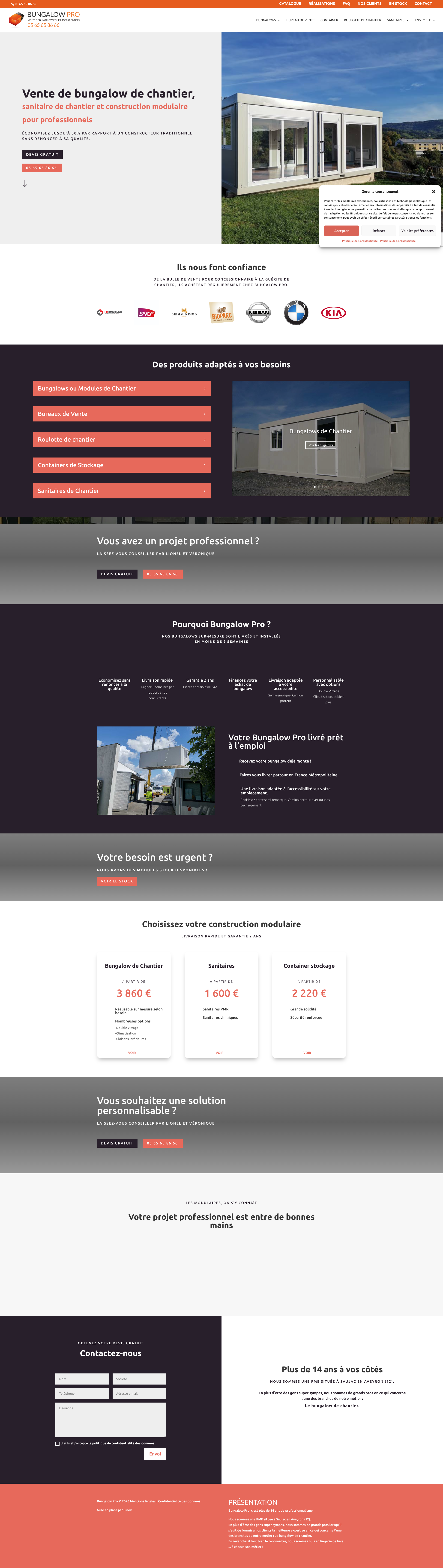 Aperçu du site