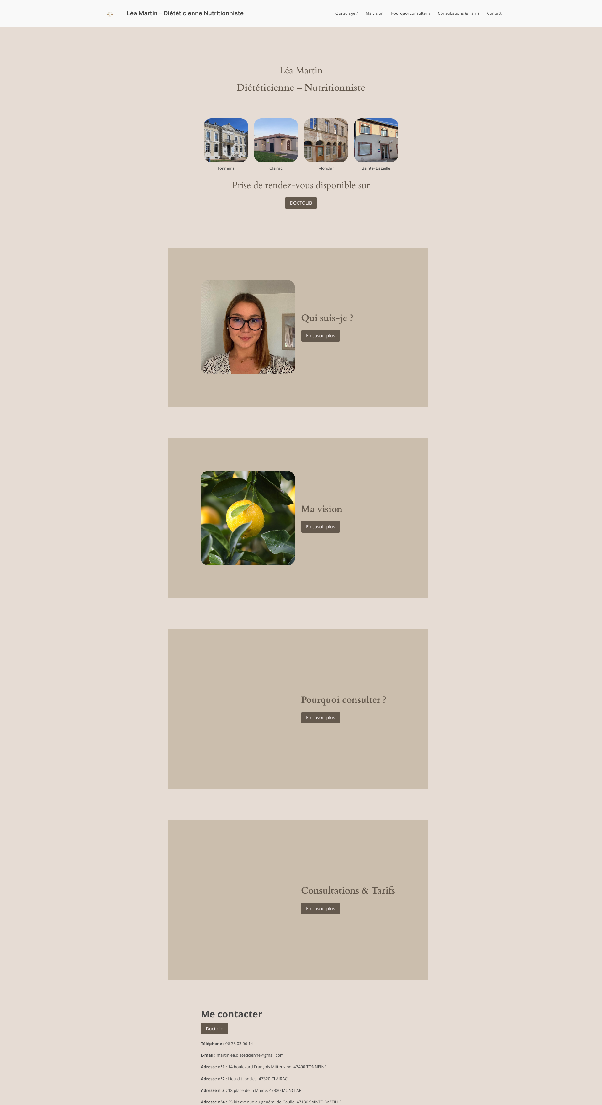 Aperçu du site