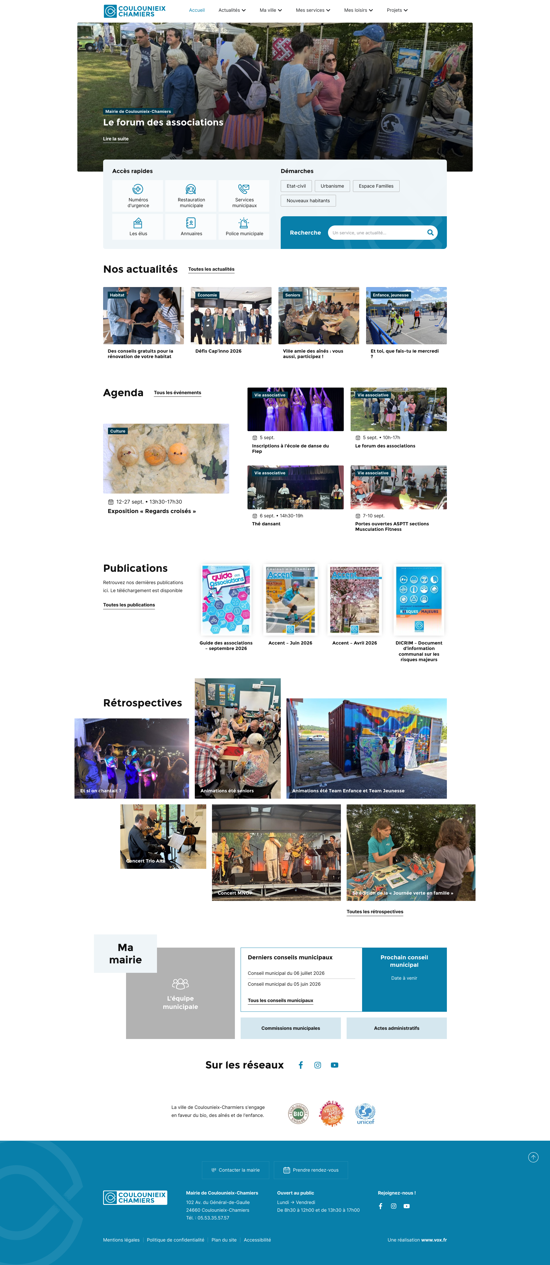 Aperçu du site