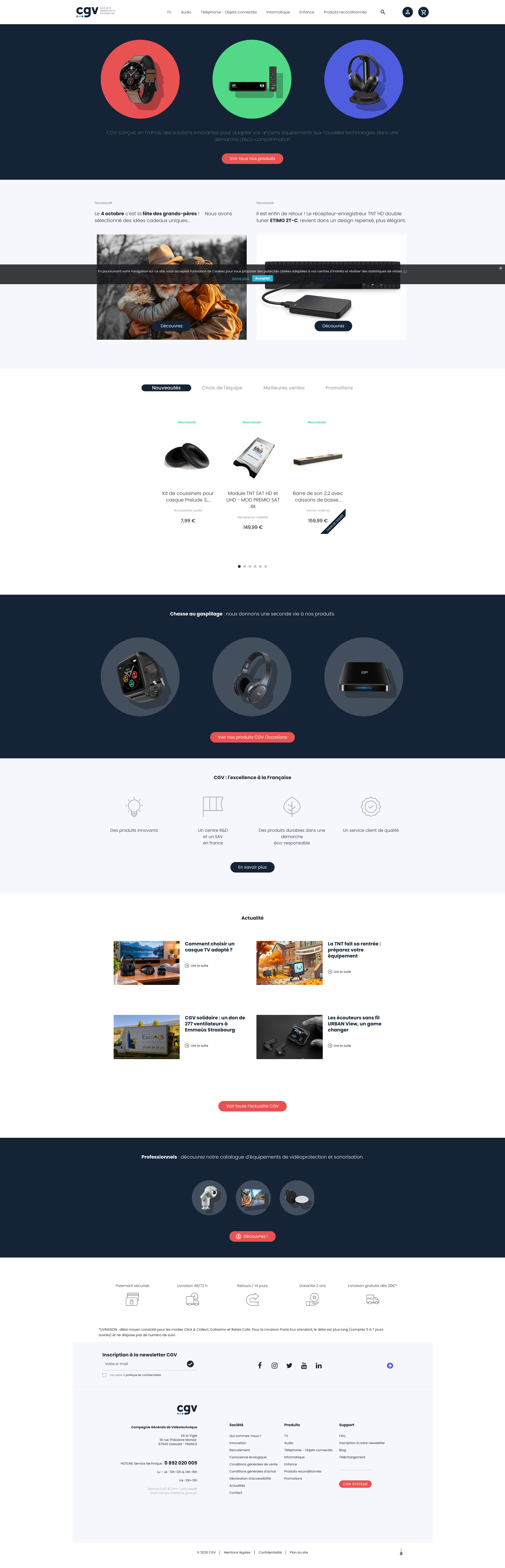 Aperçu du site