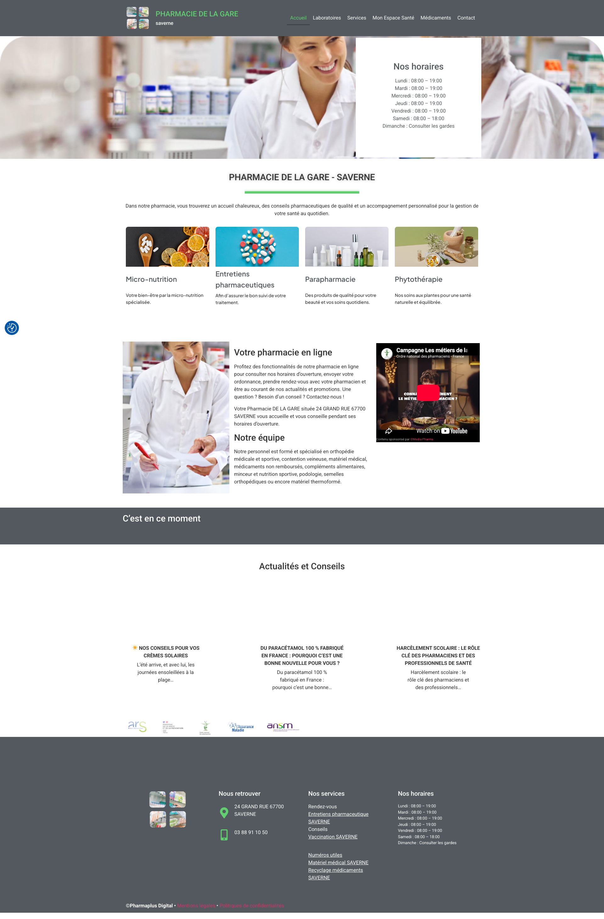 Aperçu du site