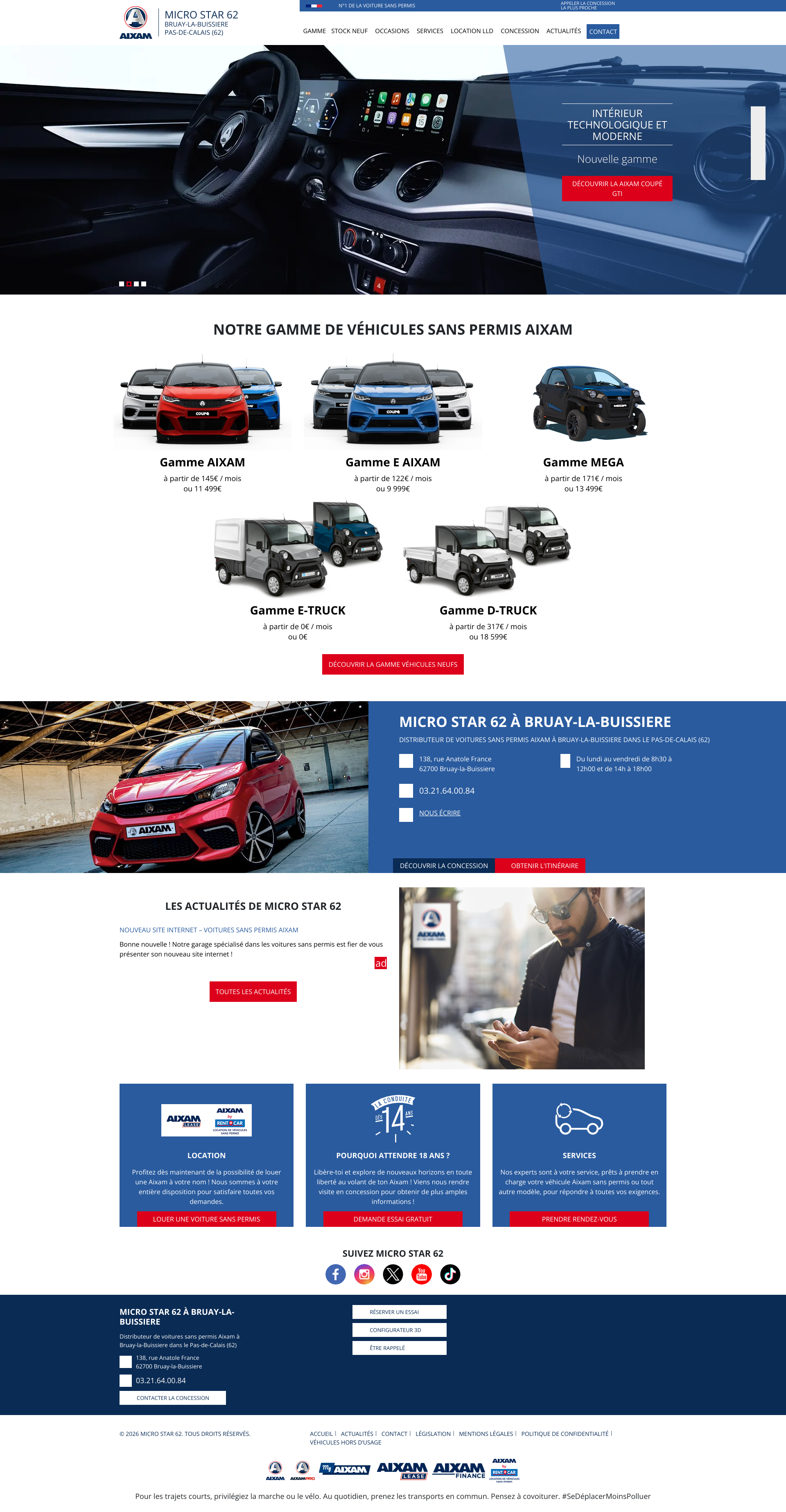 Aperçu du site