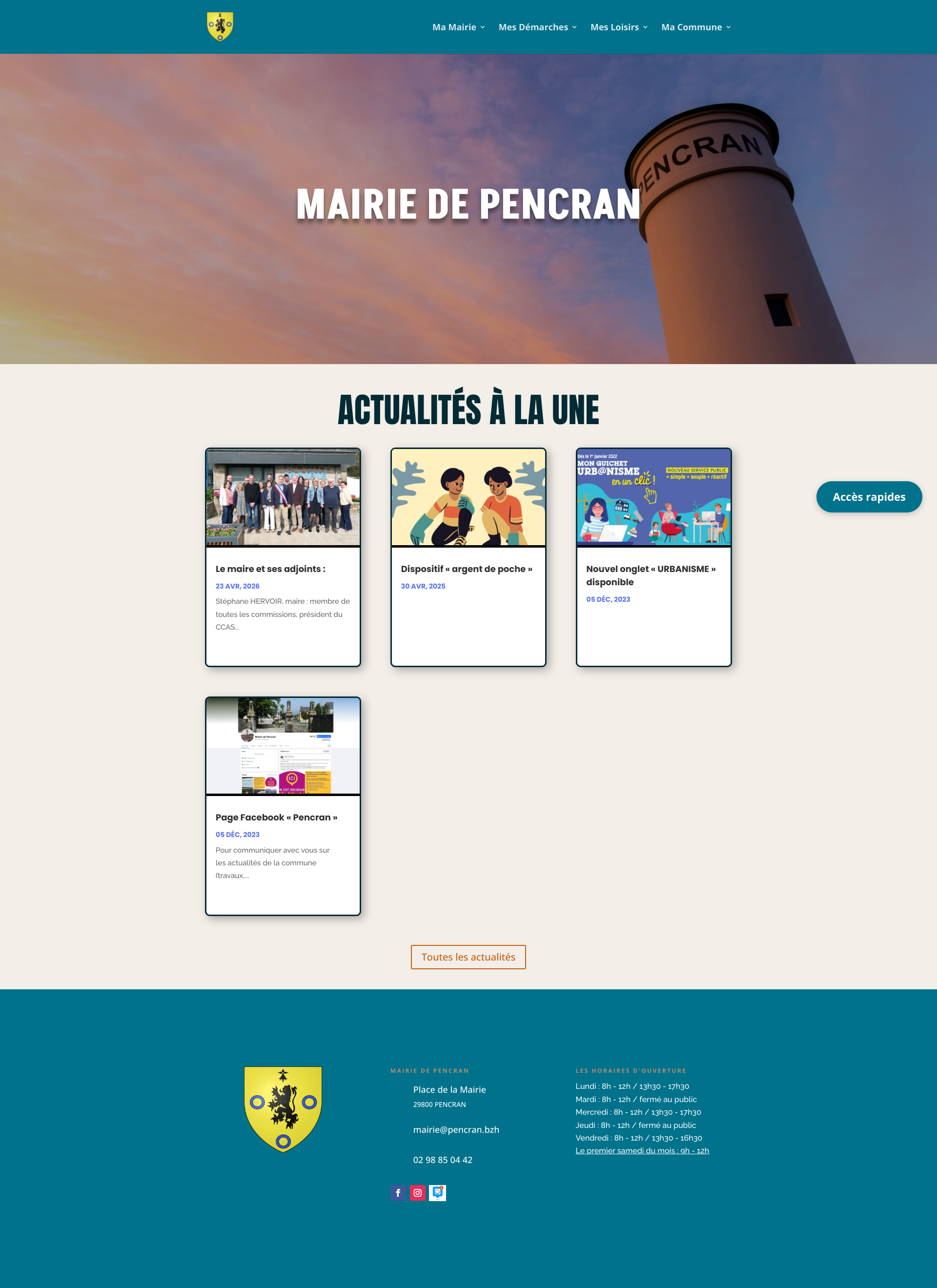 Aperçu du site