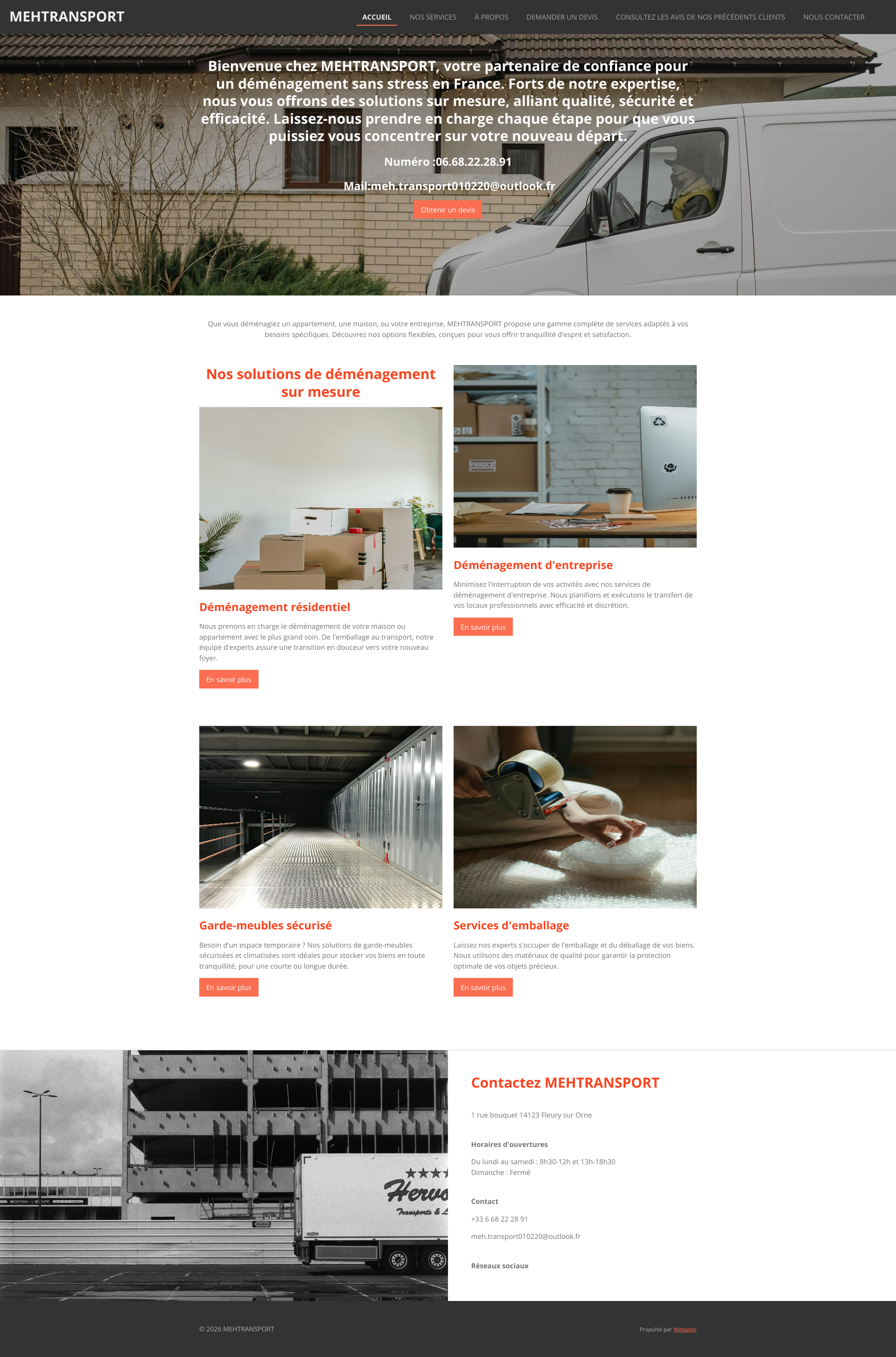 Aperçu du site