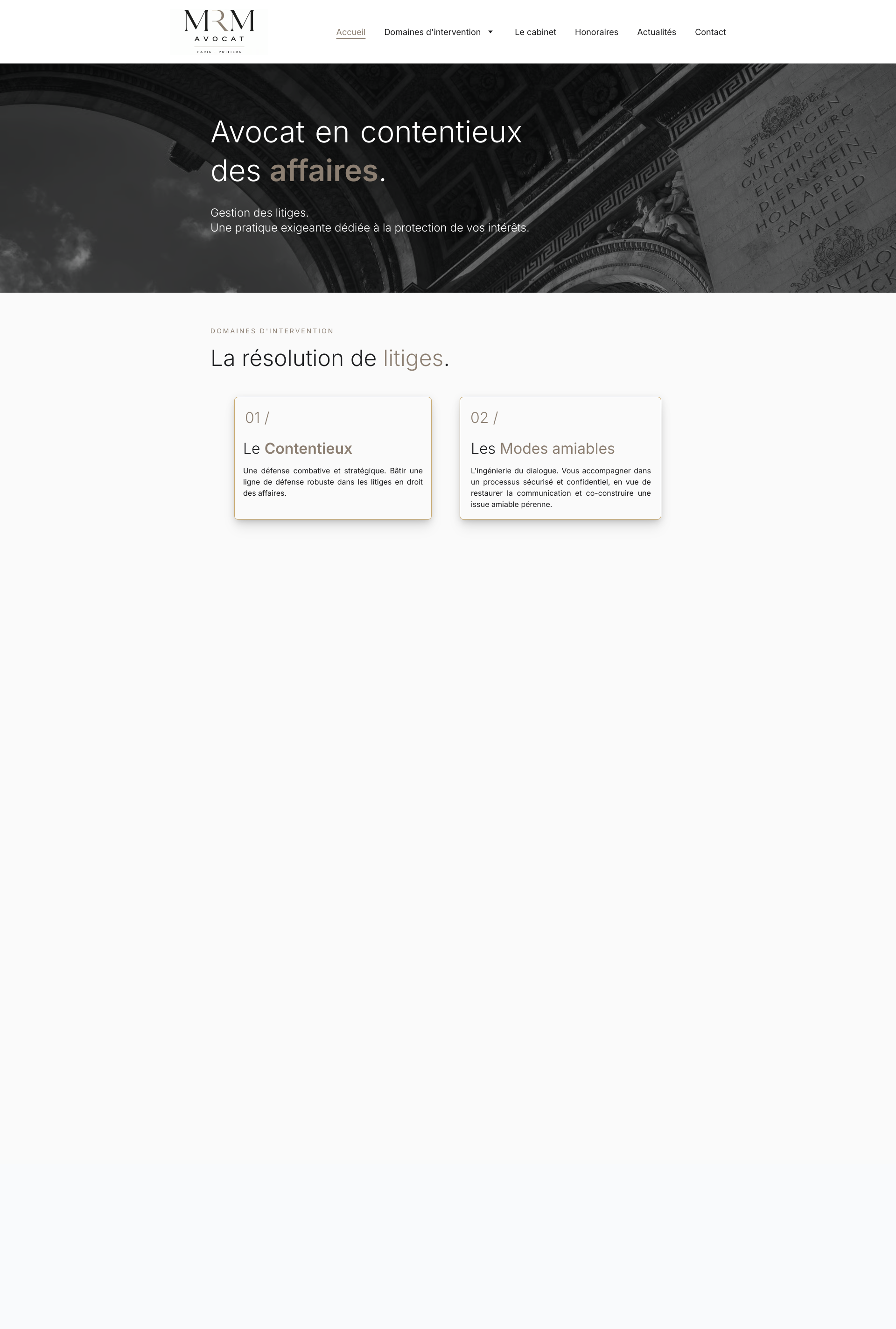 Aperçu du site