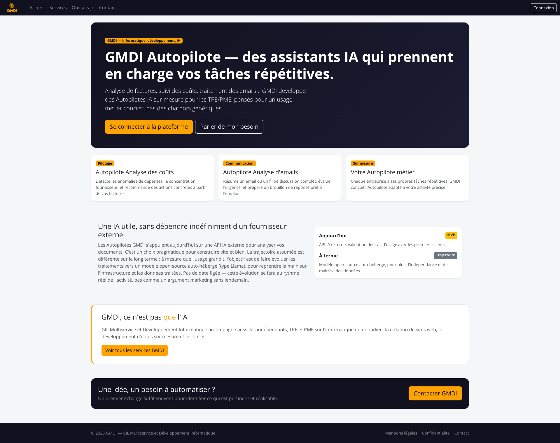 Aperçu du site