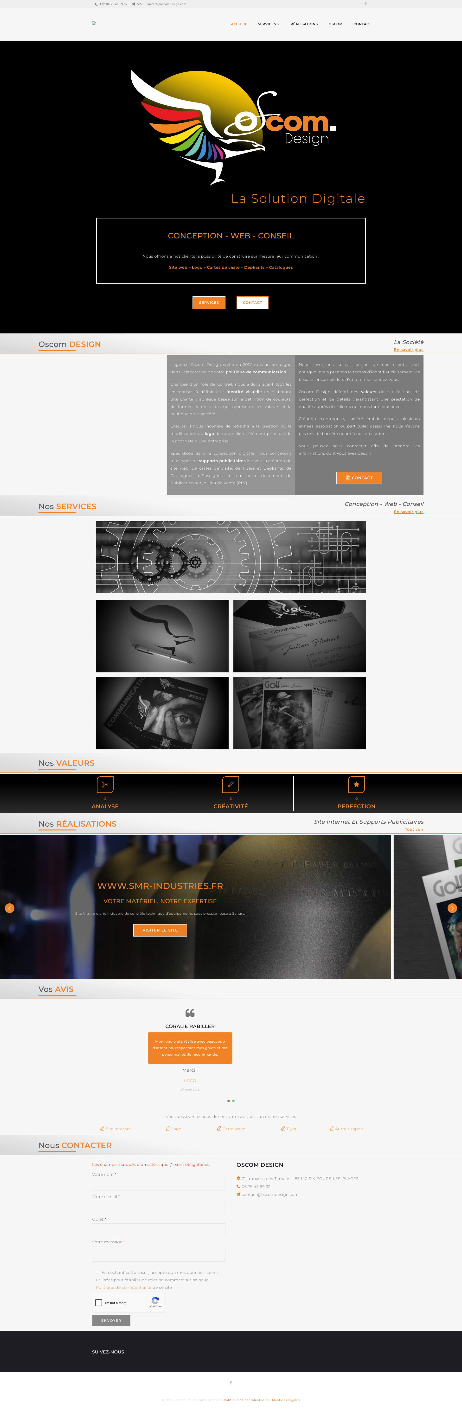 Aperçu du site