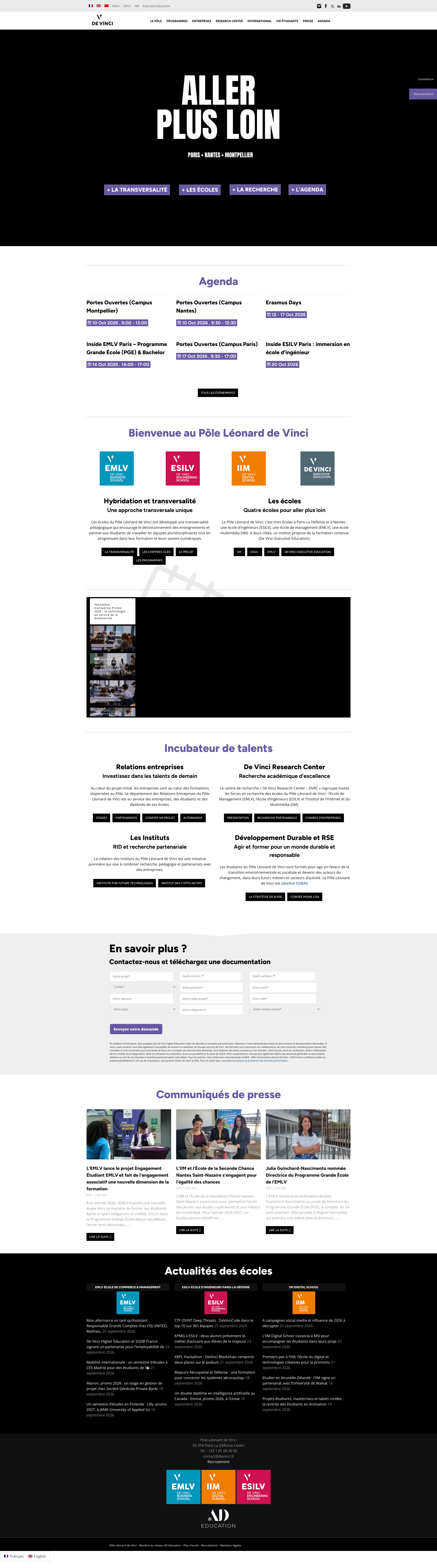 Aperçu du site