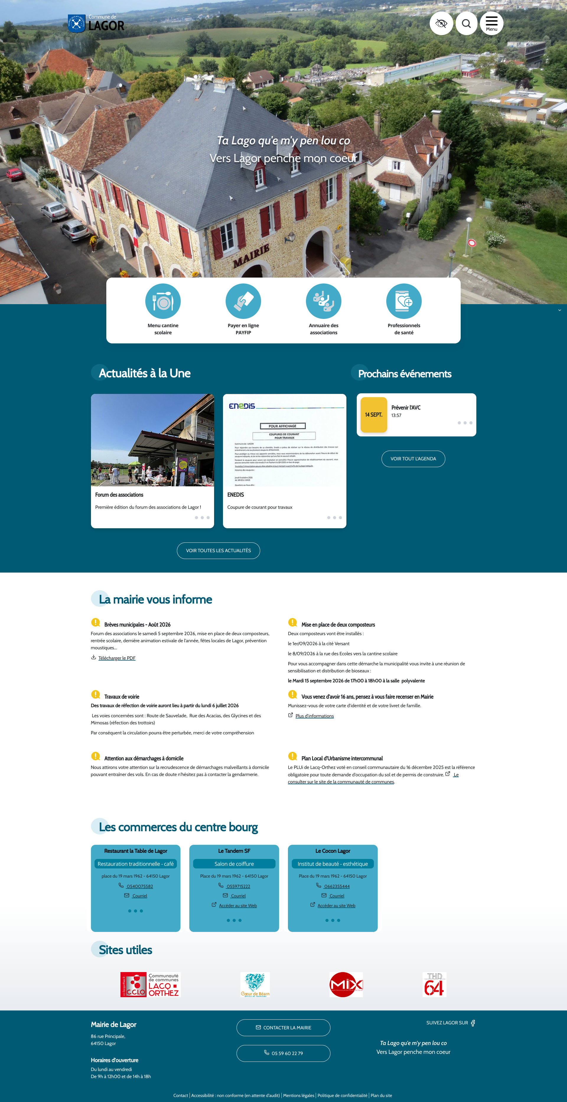 Aperçu du site