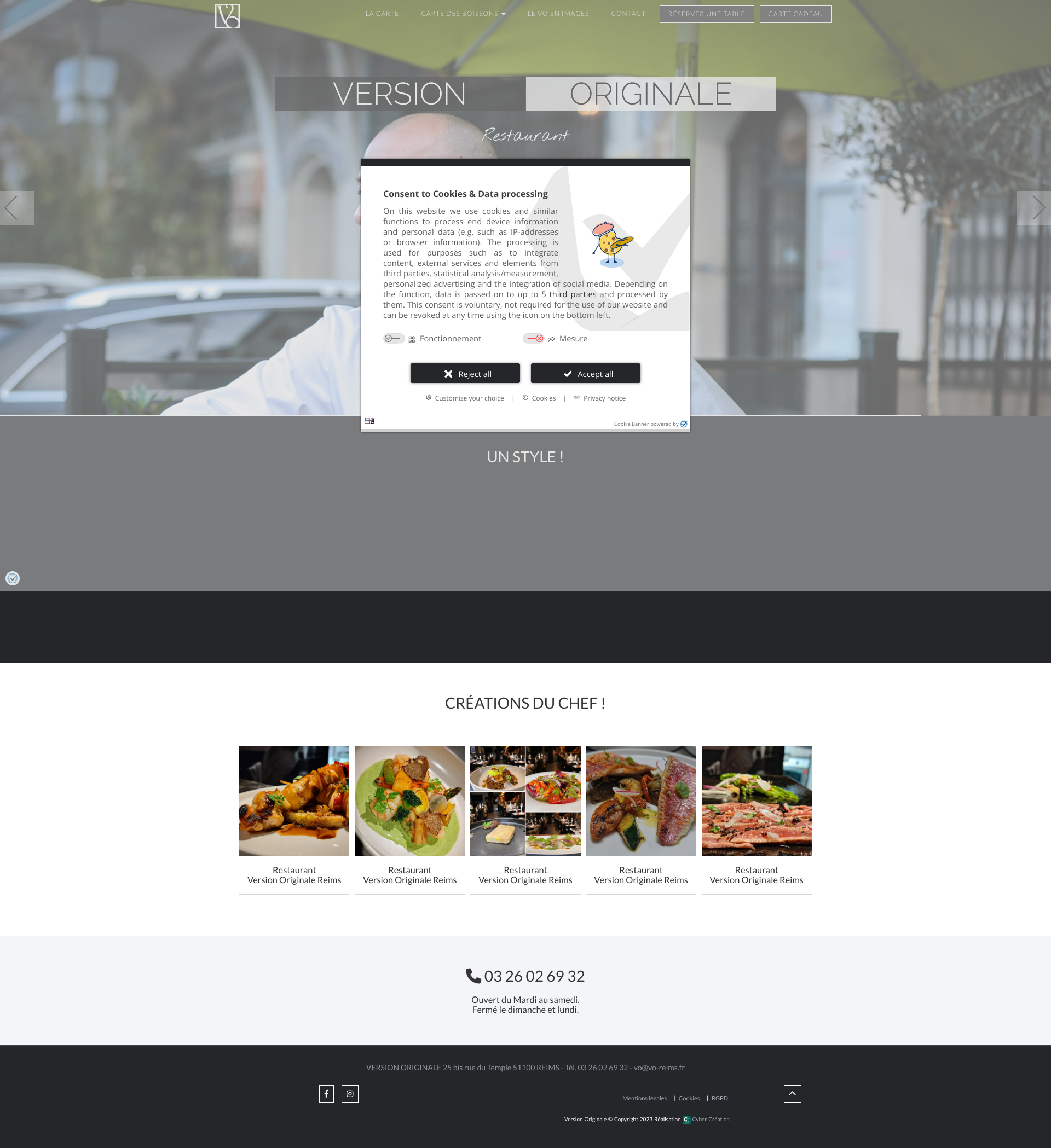 Aperçu du site