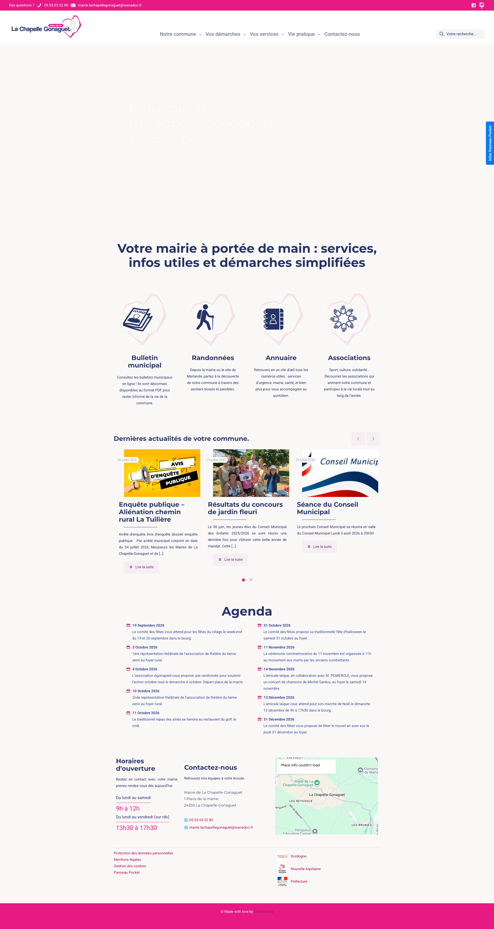 Aperçu du site