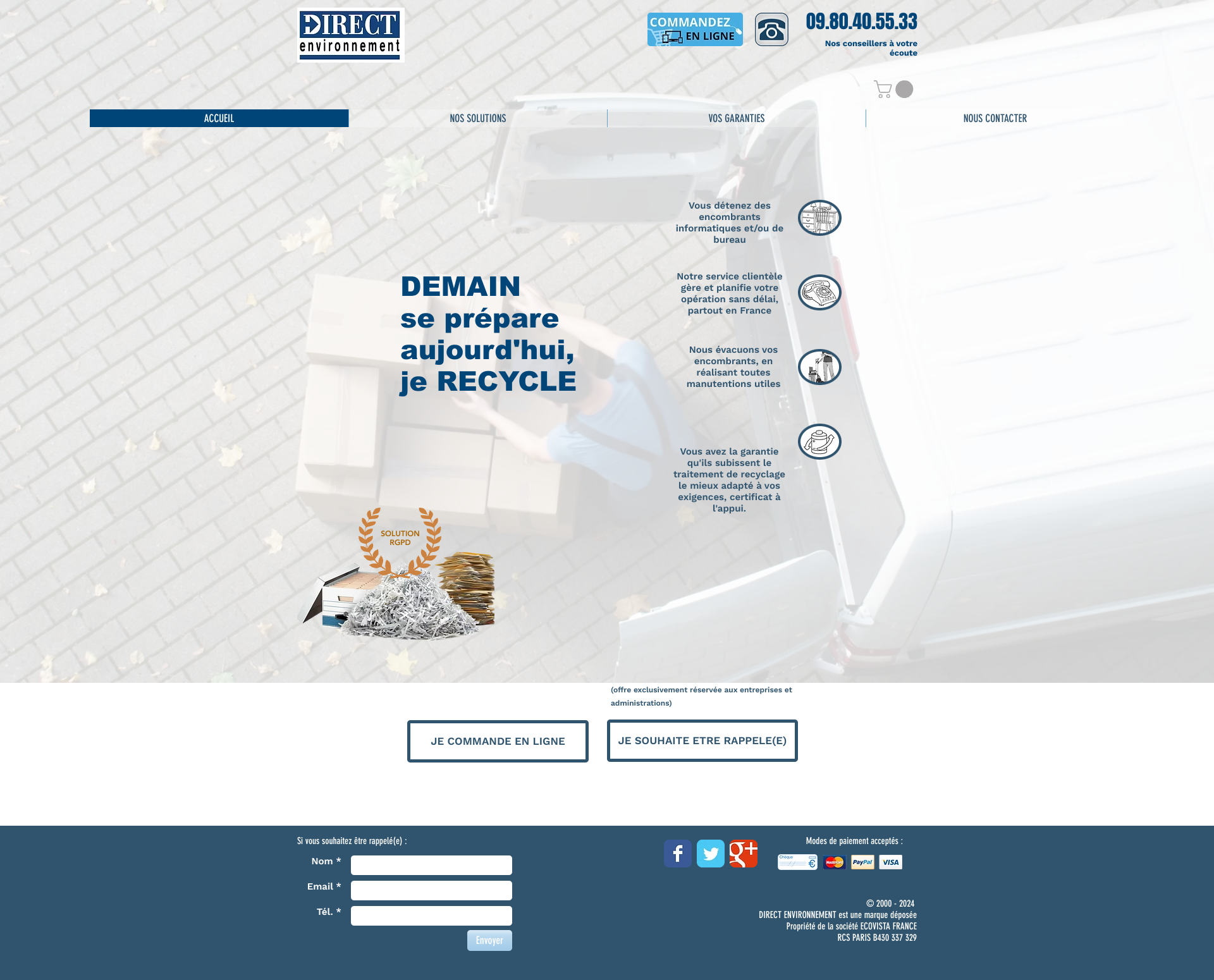 Aperçu du site