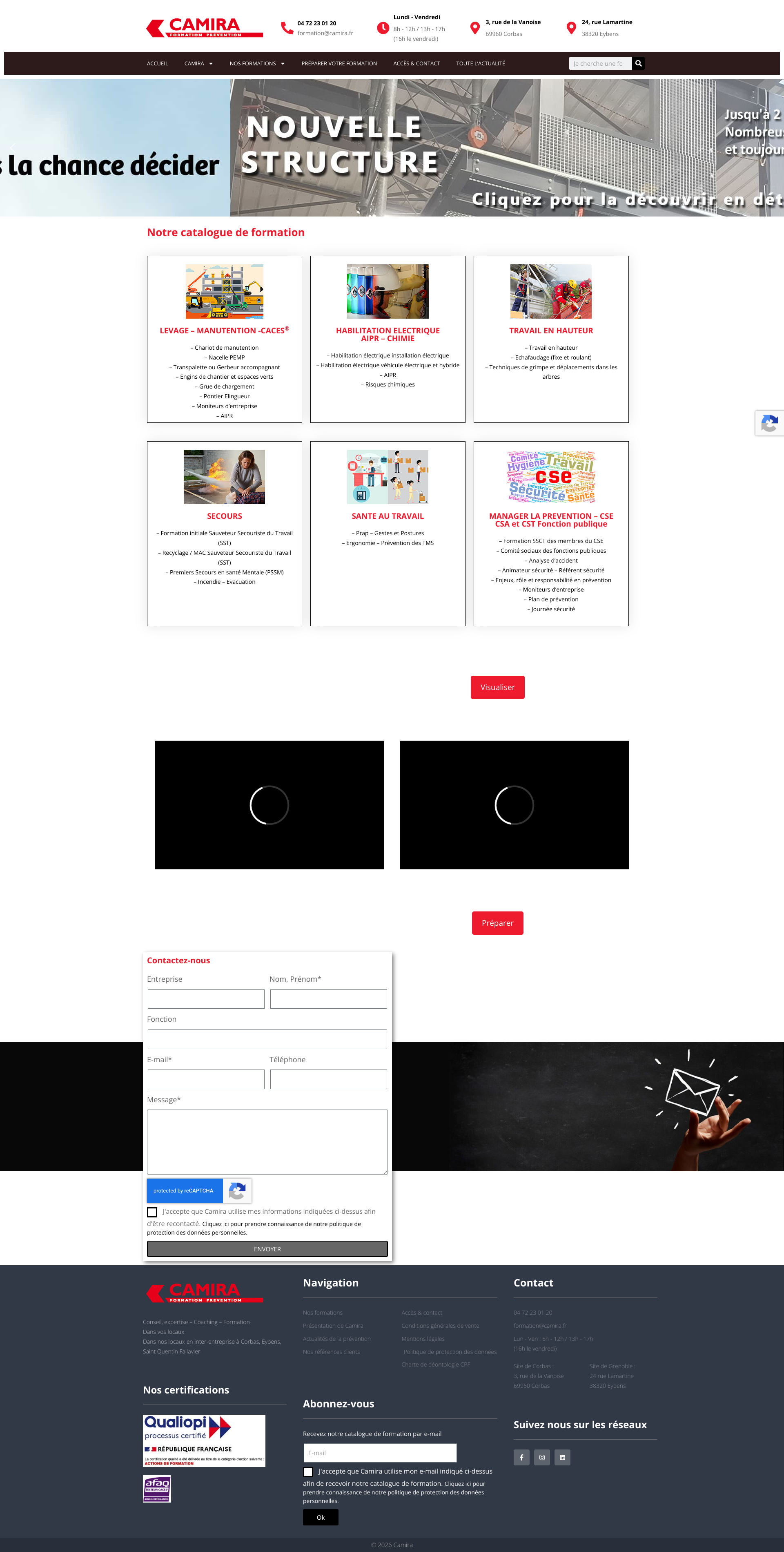 Aperçu du site