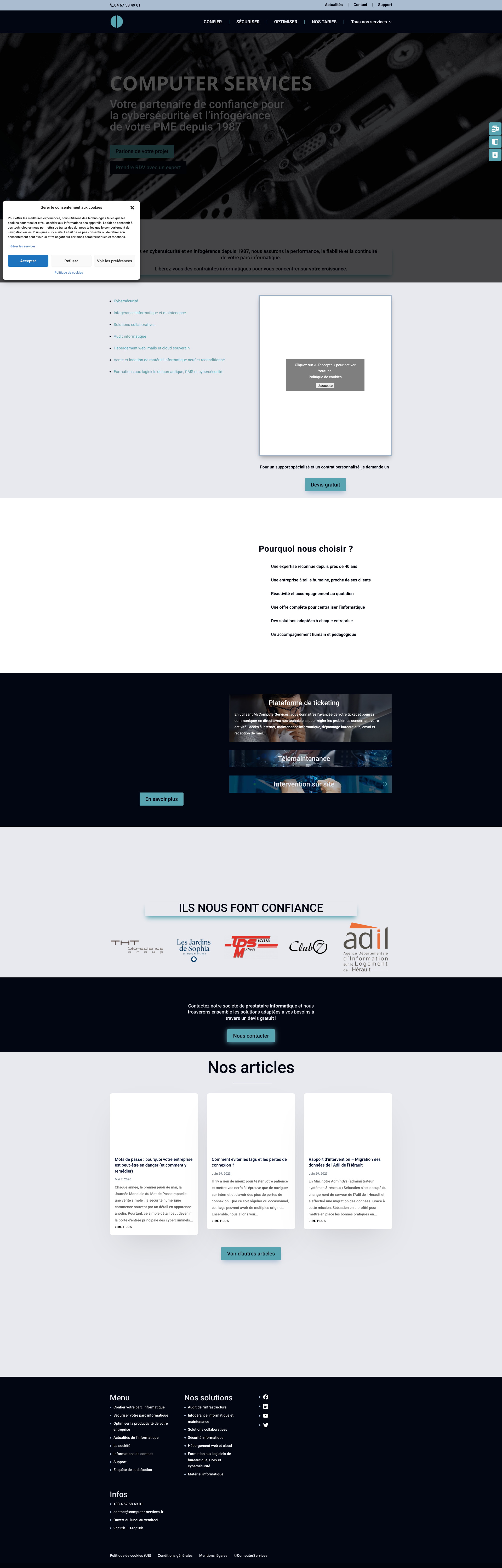 Aperçu du site