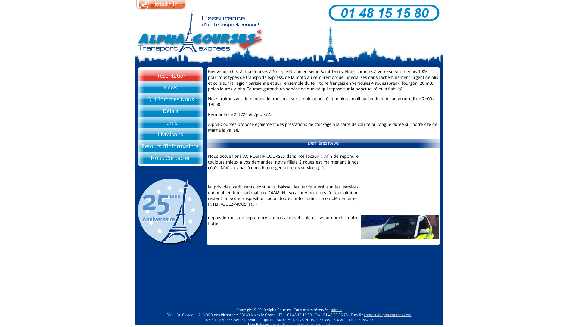 Aperçu du site