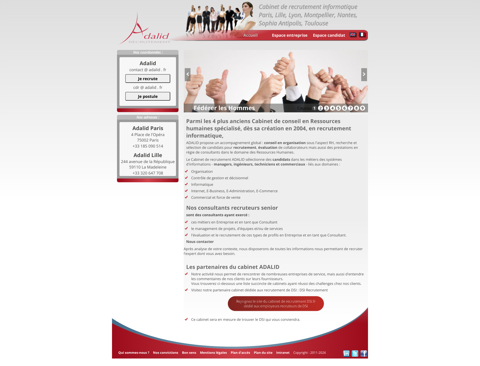 Aperçu du site